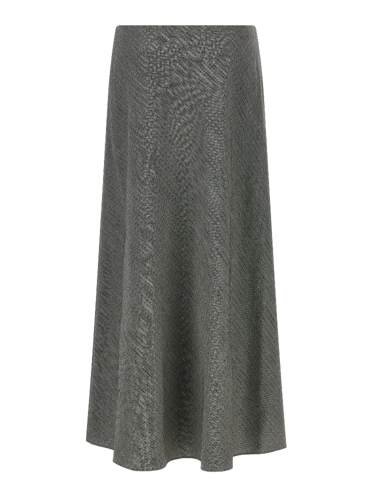 Gray Viscose Mini Skirt alternative