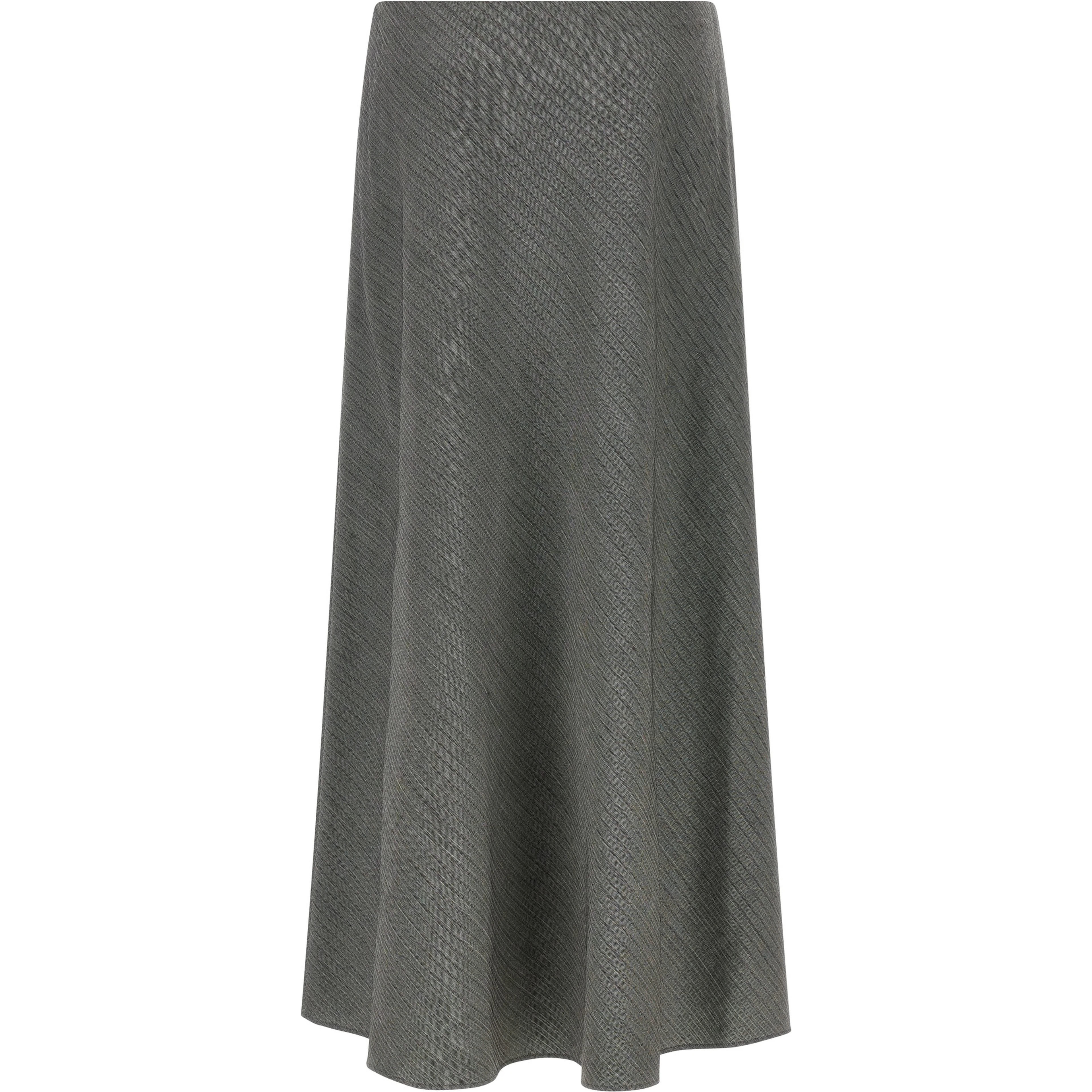 Gray Viscose Mini Skirt