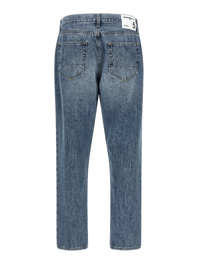 Blue Cotton Tapered Jeans alternative