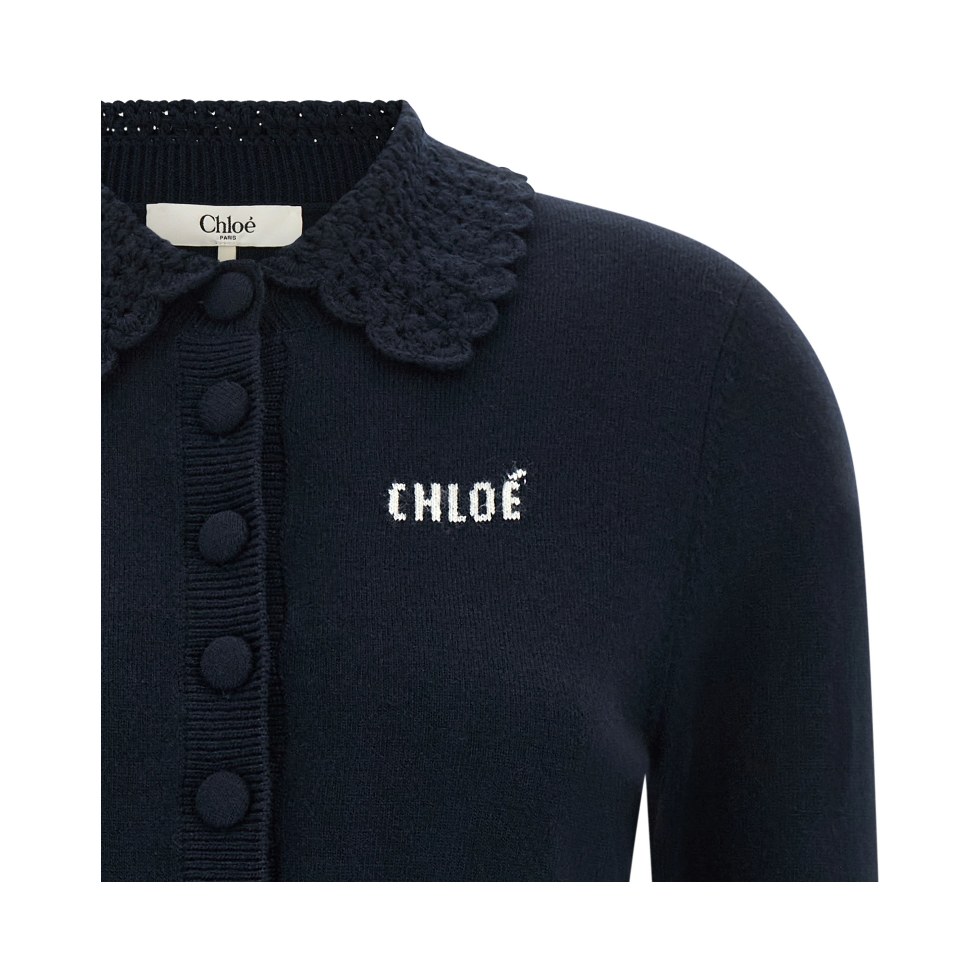 Blue Wool Cardigan