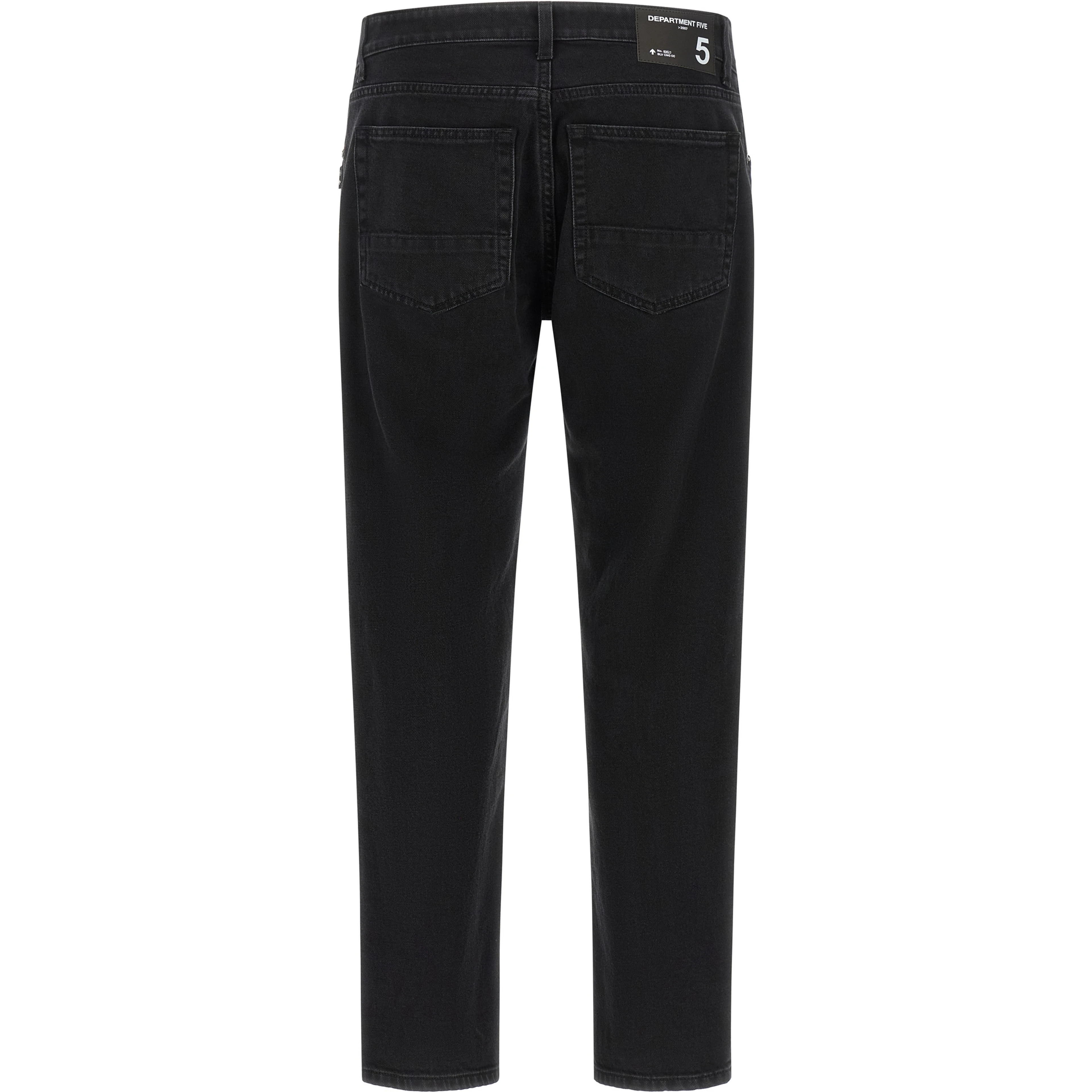 Black Cotton Cropped Jeans