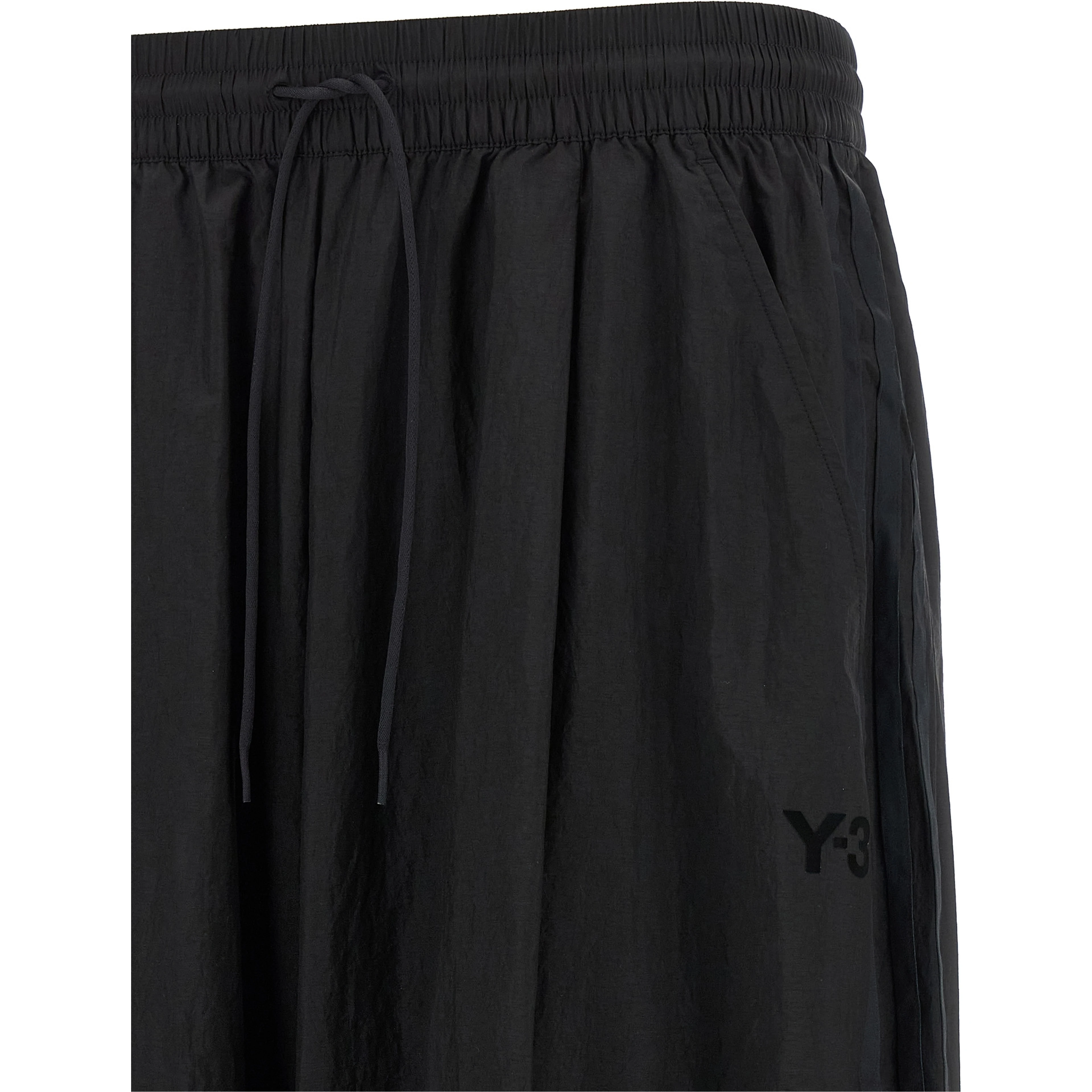 Black Polyamide Athletic Pants