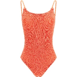 Orange Polyamide One-Piece Swimsuit