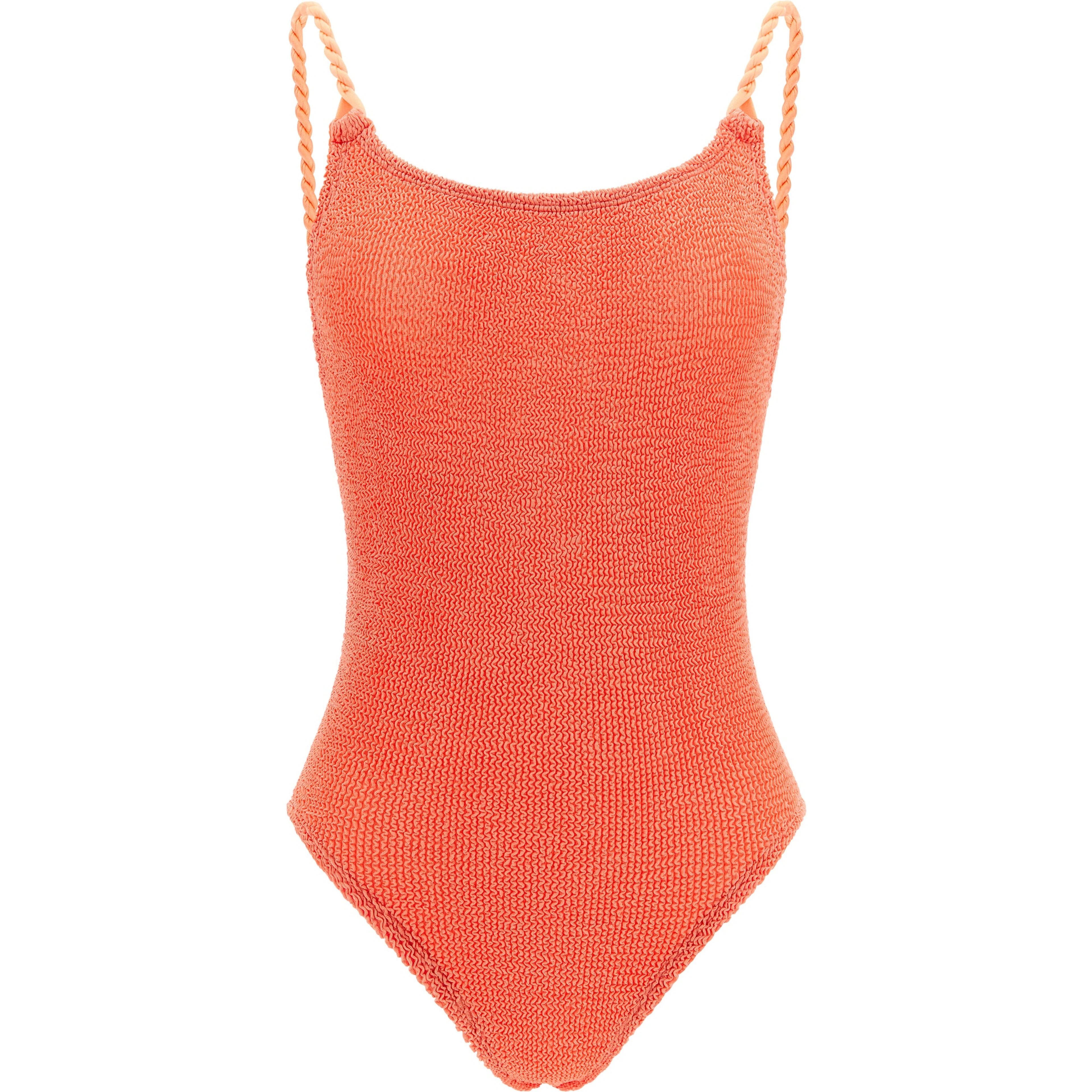 Orange Polyamide One-Piece Swimsuit