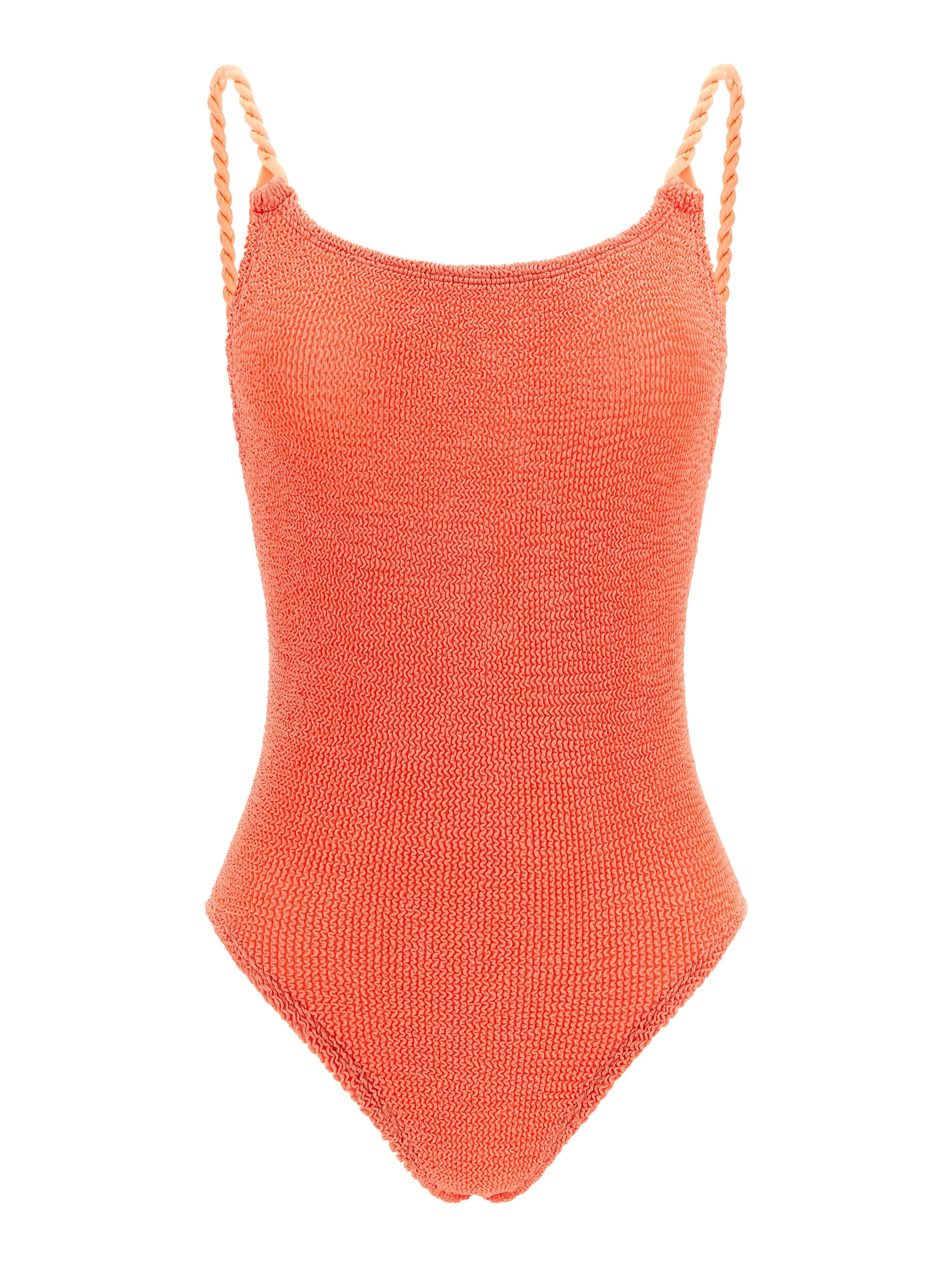 Orange Polyamide One-Piece Swimsuit