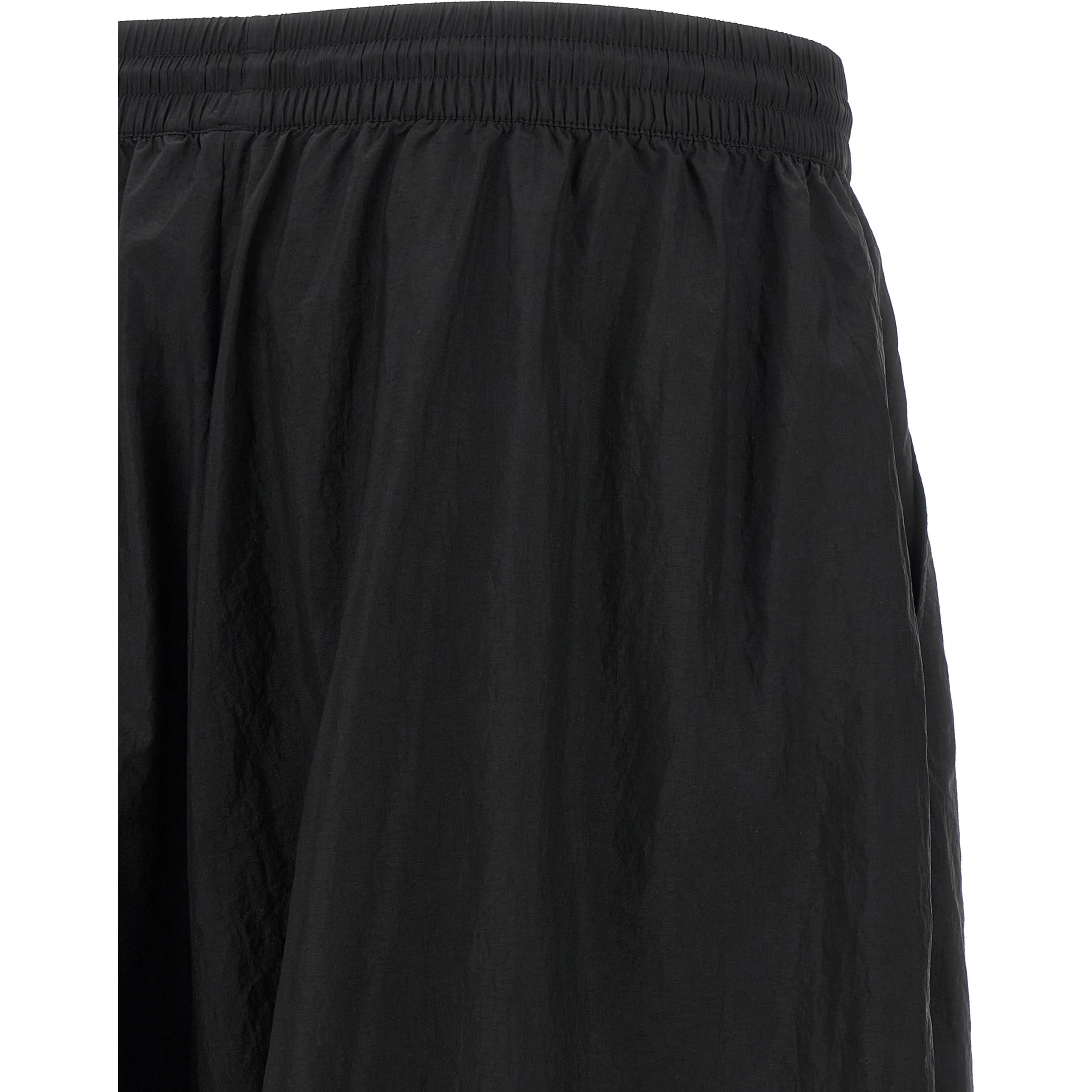 Black Polyamide Athletic Pants