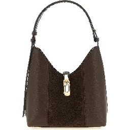 Brown Calfskin Shoulder Bag