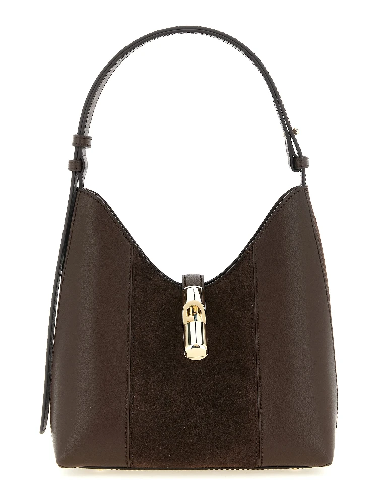 Brown Calfskin Shoulder Bag