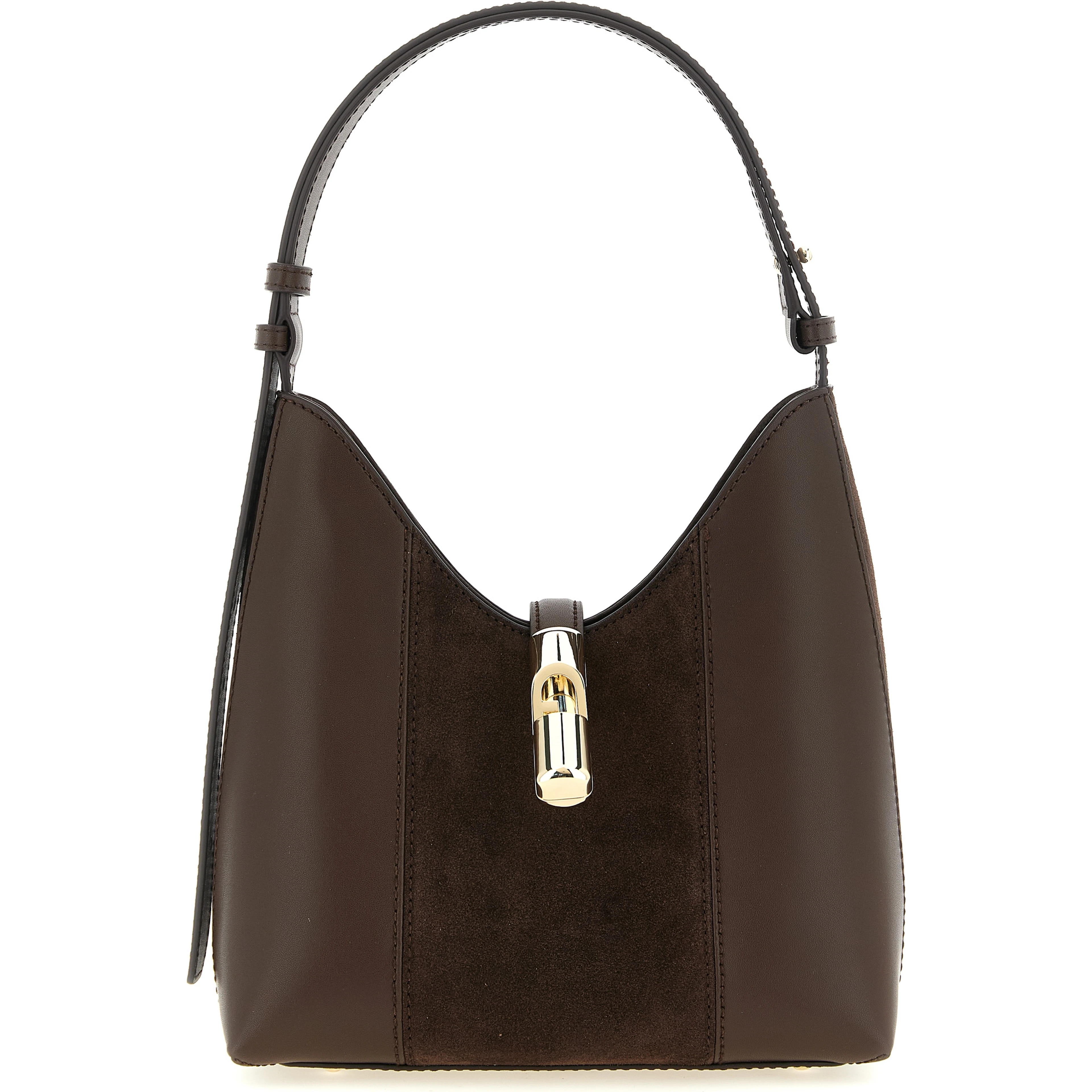Brown Calfskin Shoulder Bag