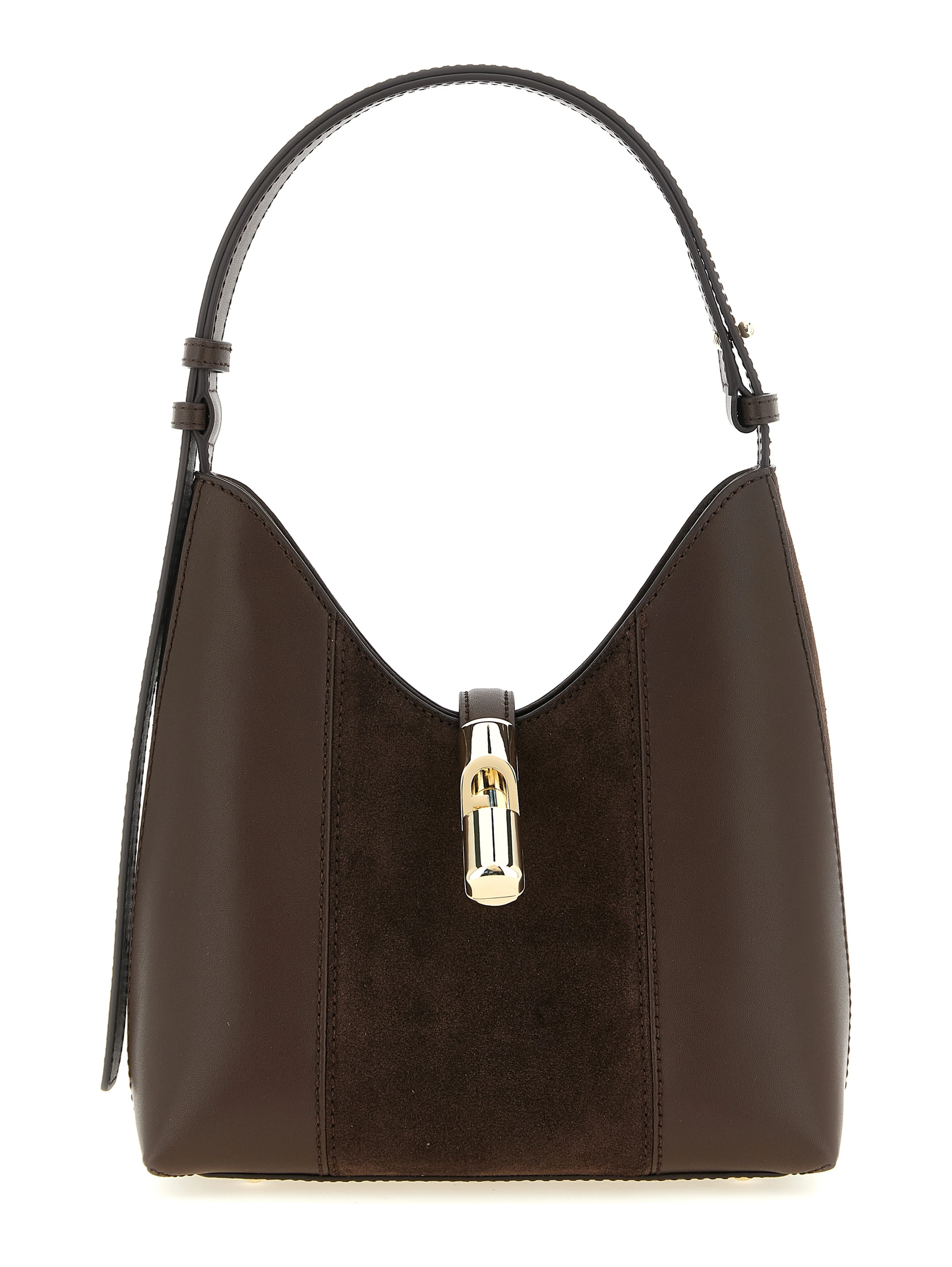 Brown Calfskin Shoulder Bag