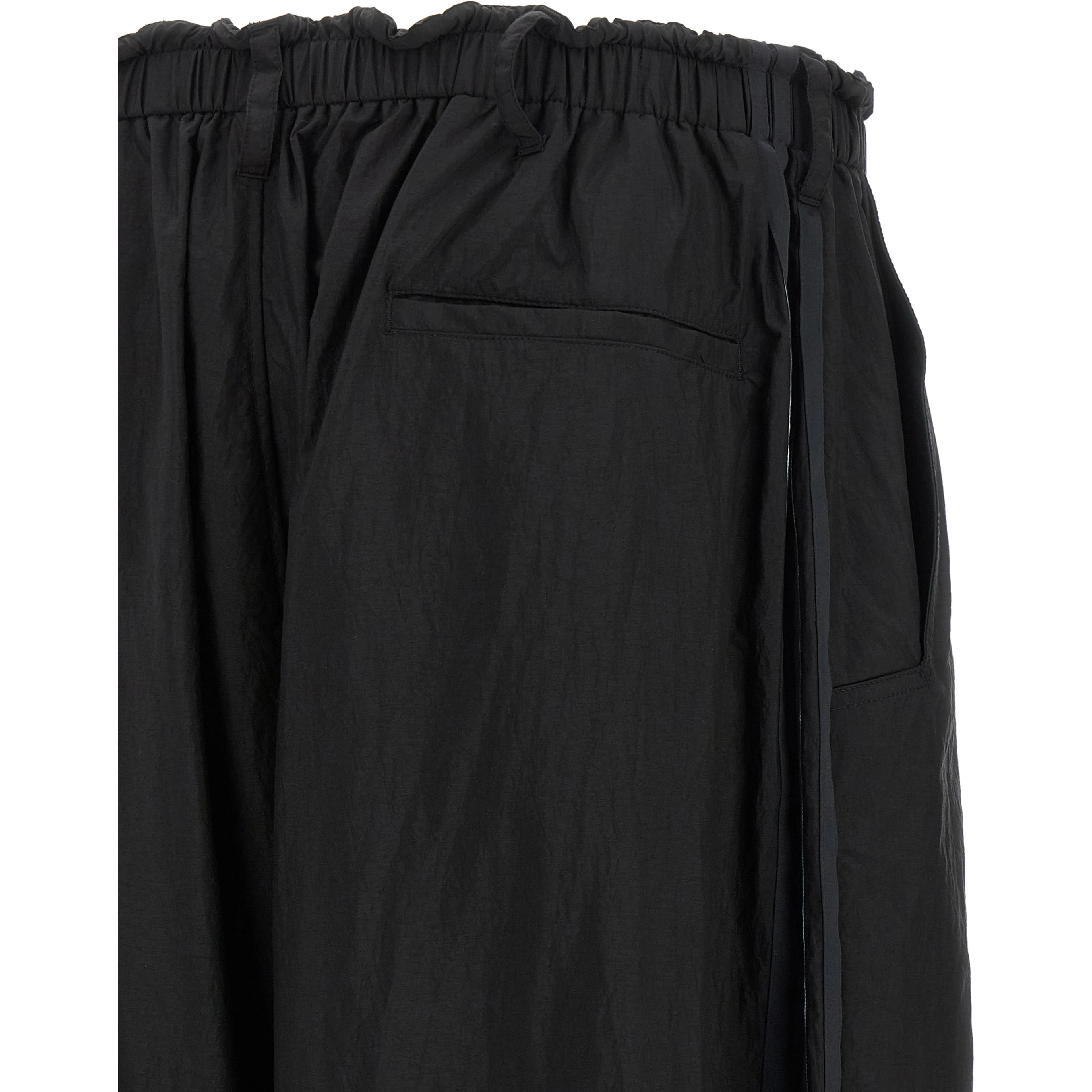 Black Polyamide Cargo Pants
