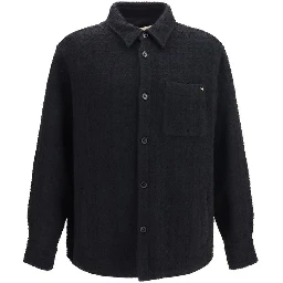 Black Cotton Full-Length Jacket