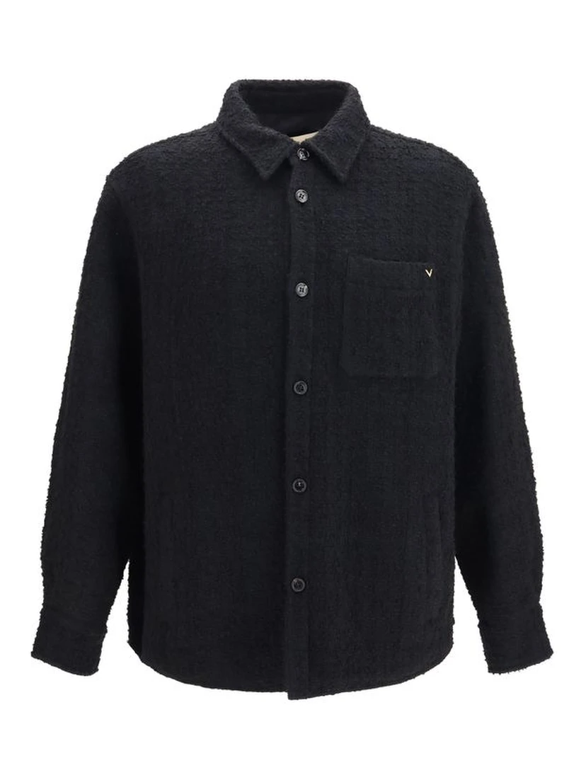 Black Cotton Full-Length Jacket