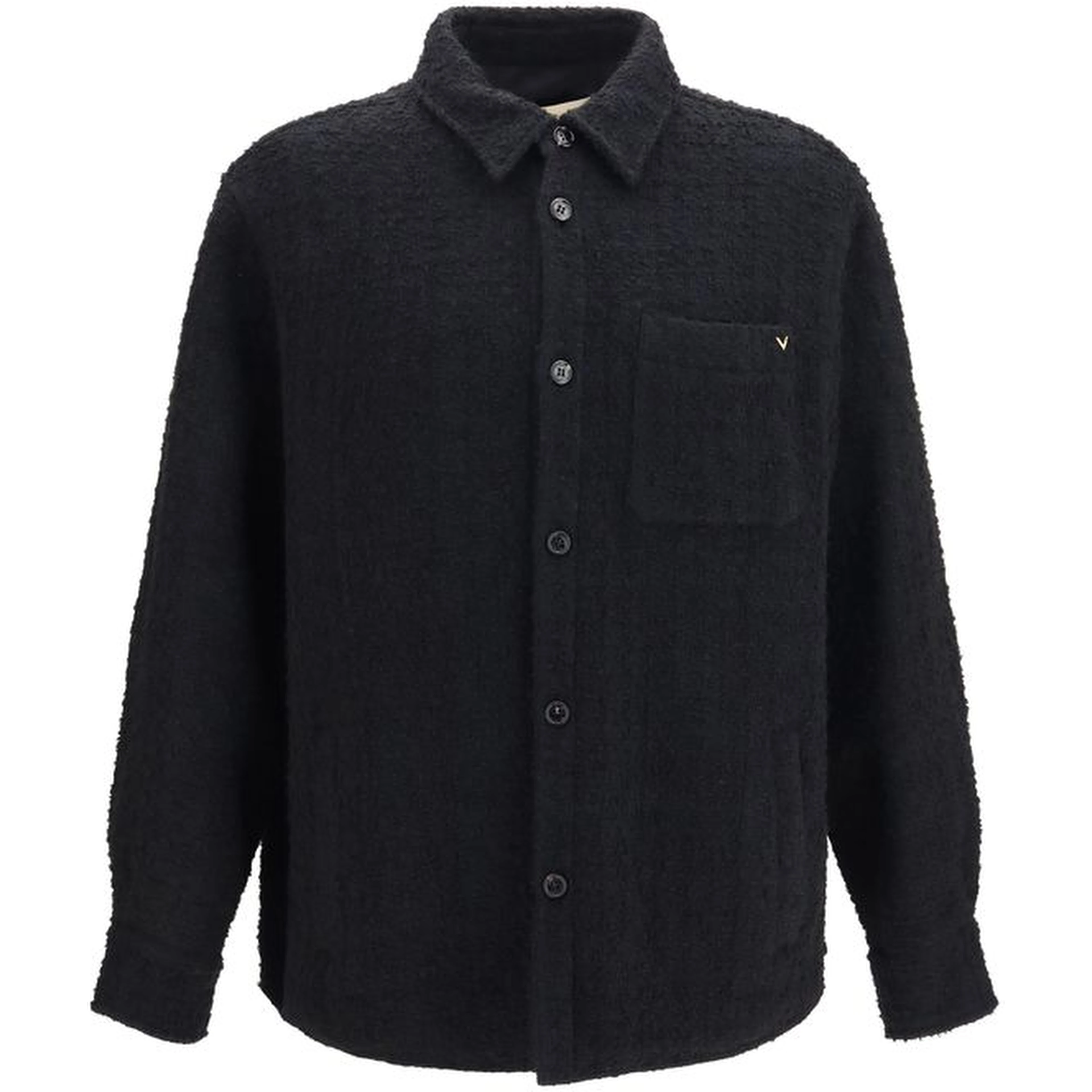 Black Cotton Full-Length Jacket