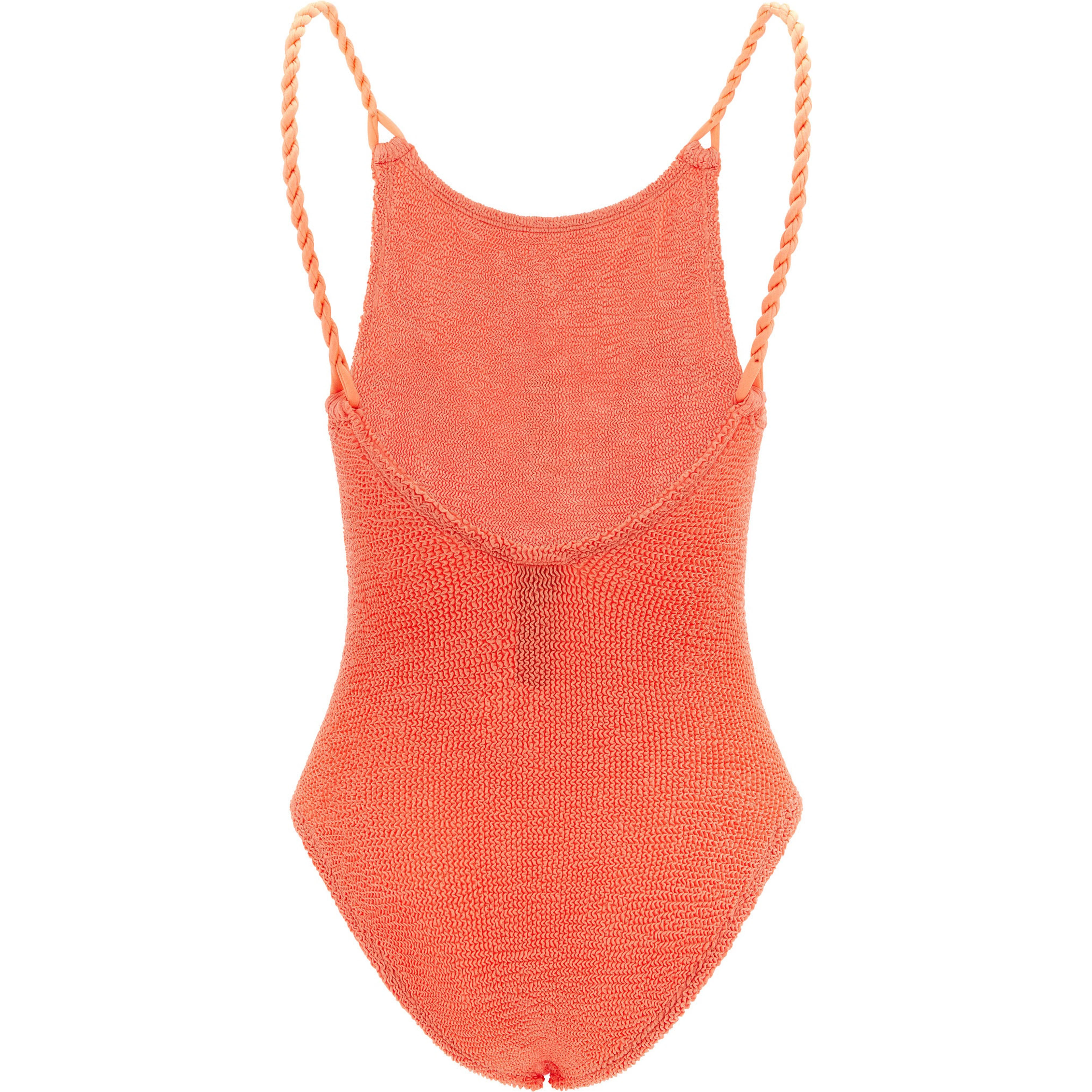 Orange Polyamide One-Piece Swimsuit