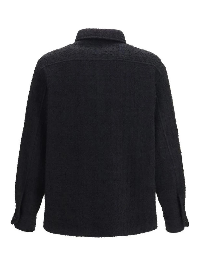 Black Cotton Full-Length Jacket