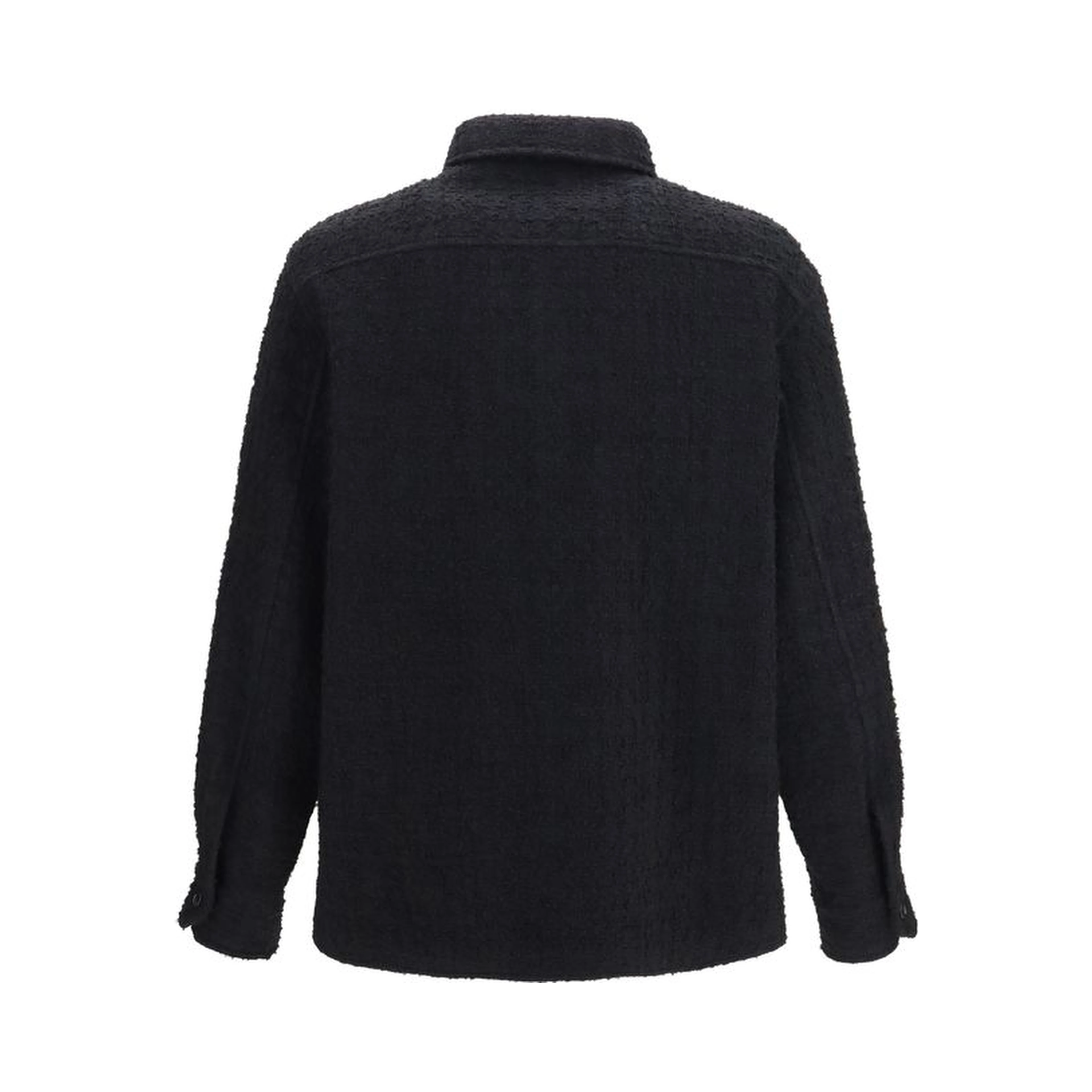 Black Cotton Full-Length Jacket