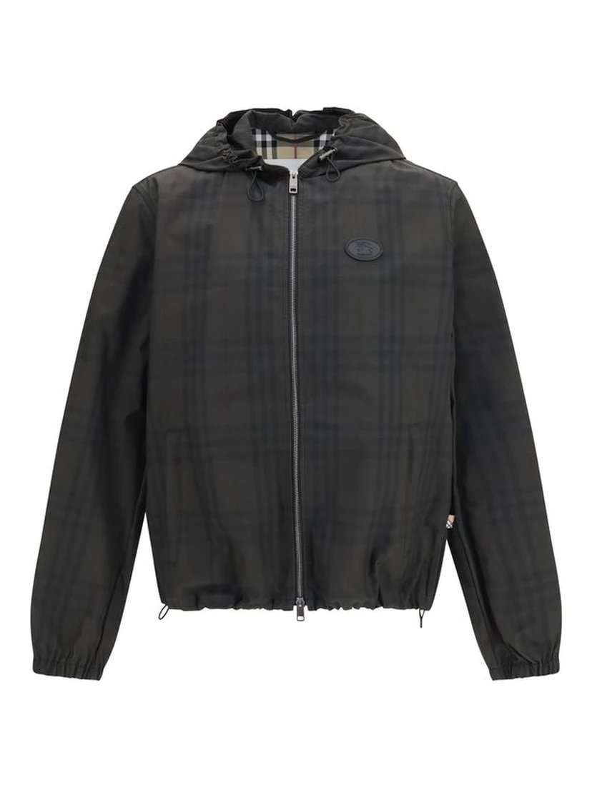 Brown Cotton Shell Jacket