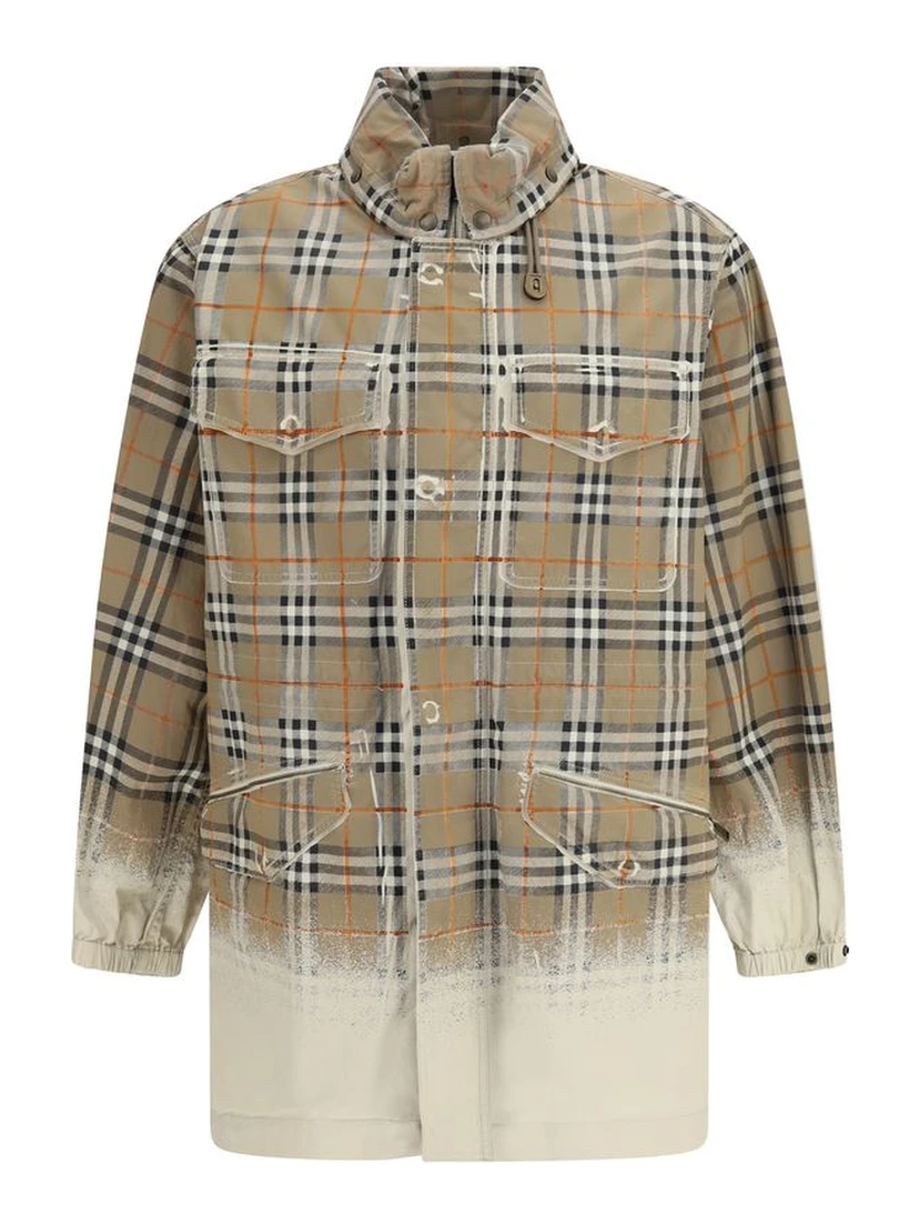 Beige Cotton Parka