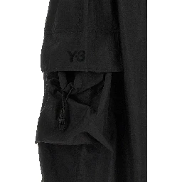 Black Polyamide Cargo Pants