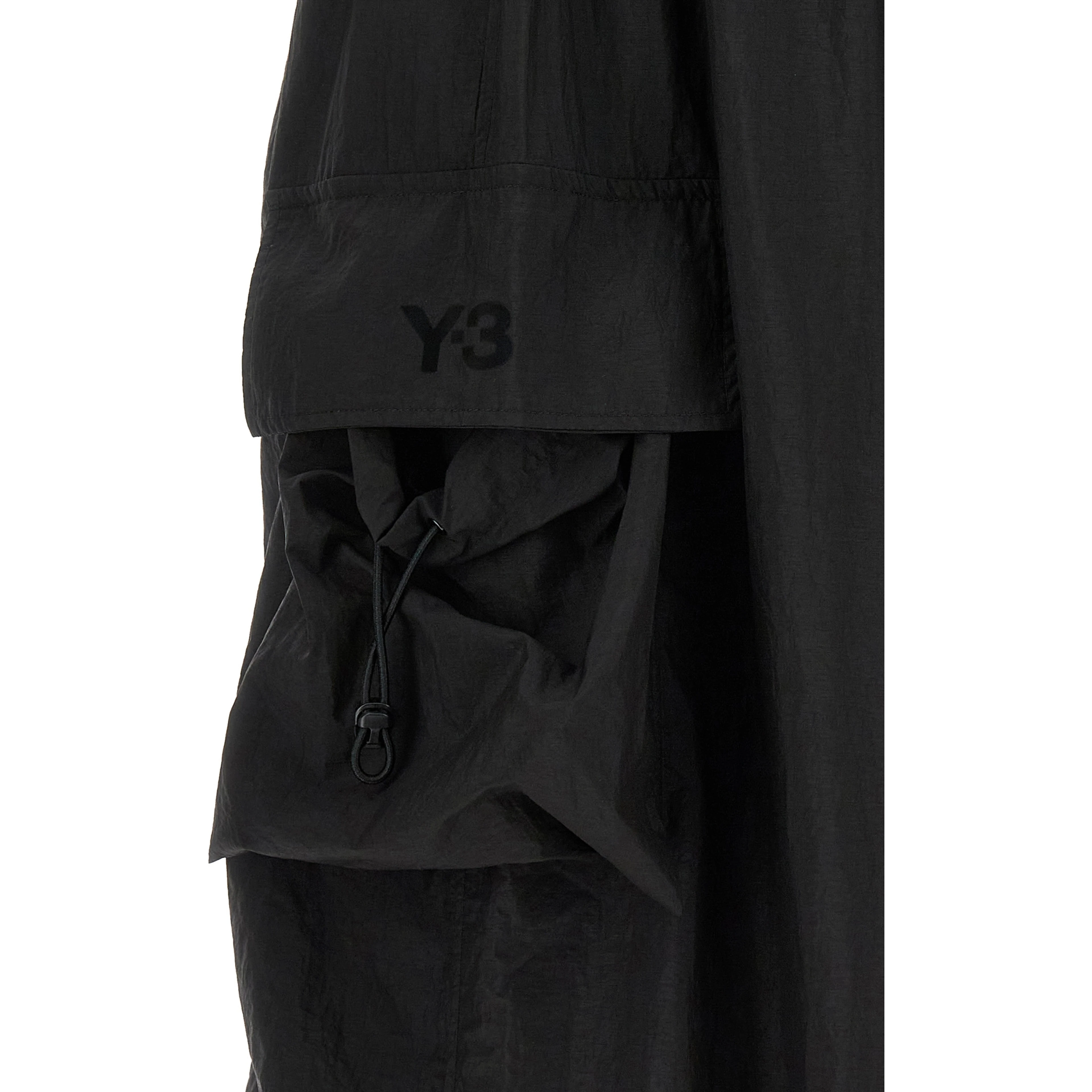 Black Polyamide Cargo Pants