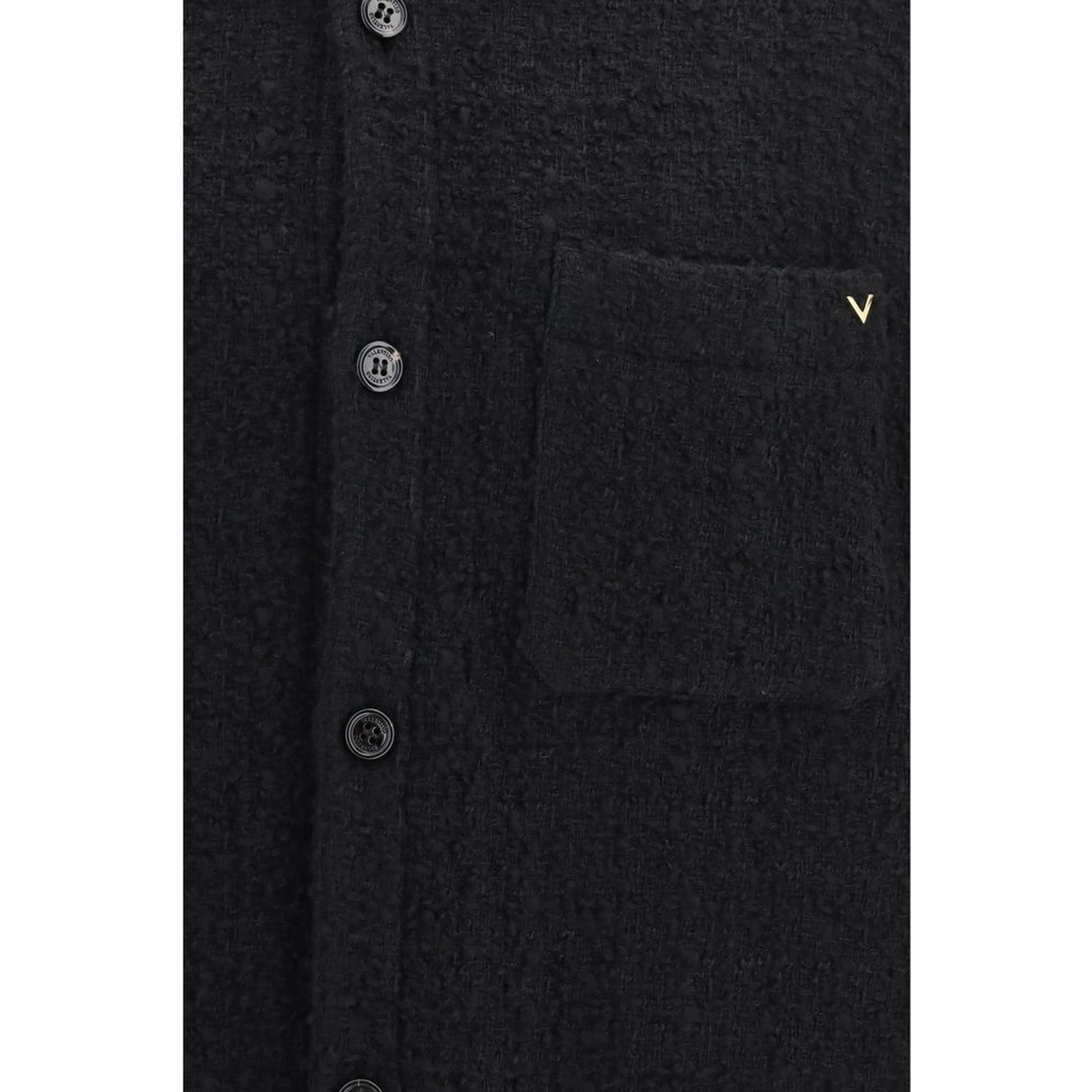 Black Cotton Full-Length Jacket
