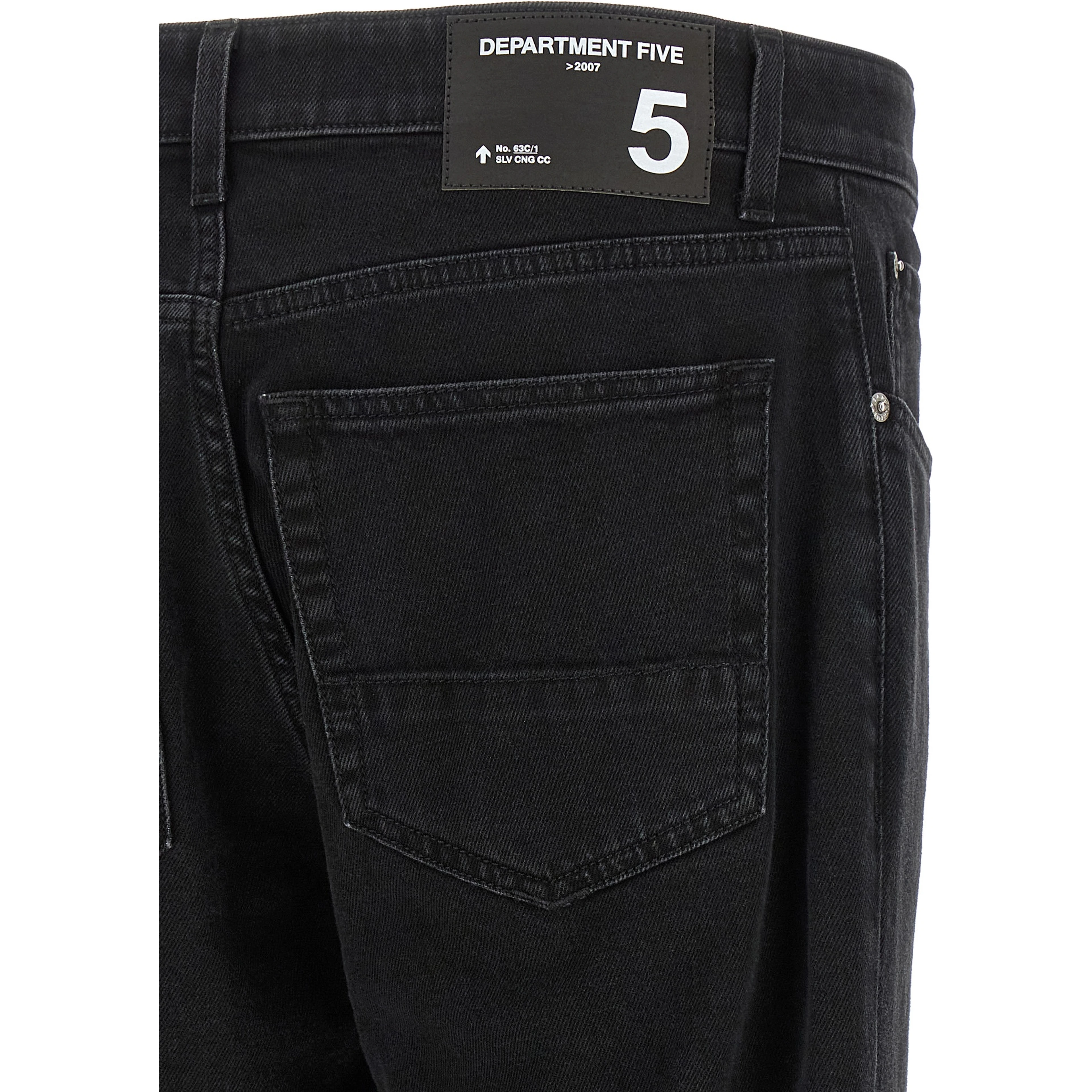 Black Cotton Cropped Jeans