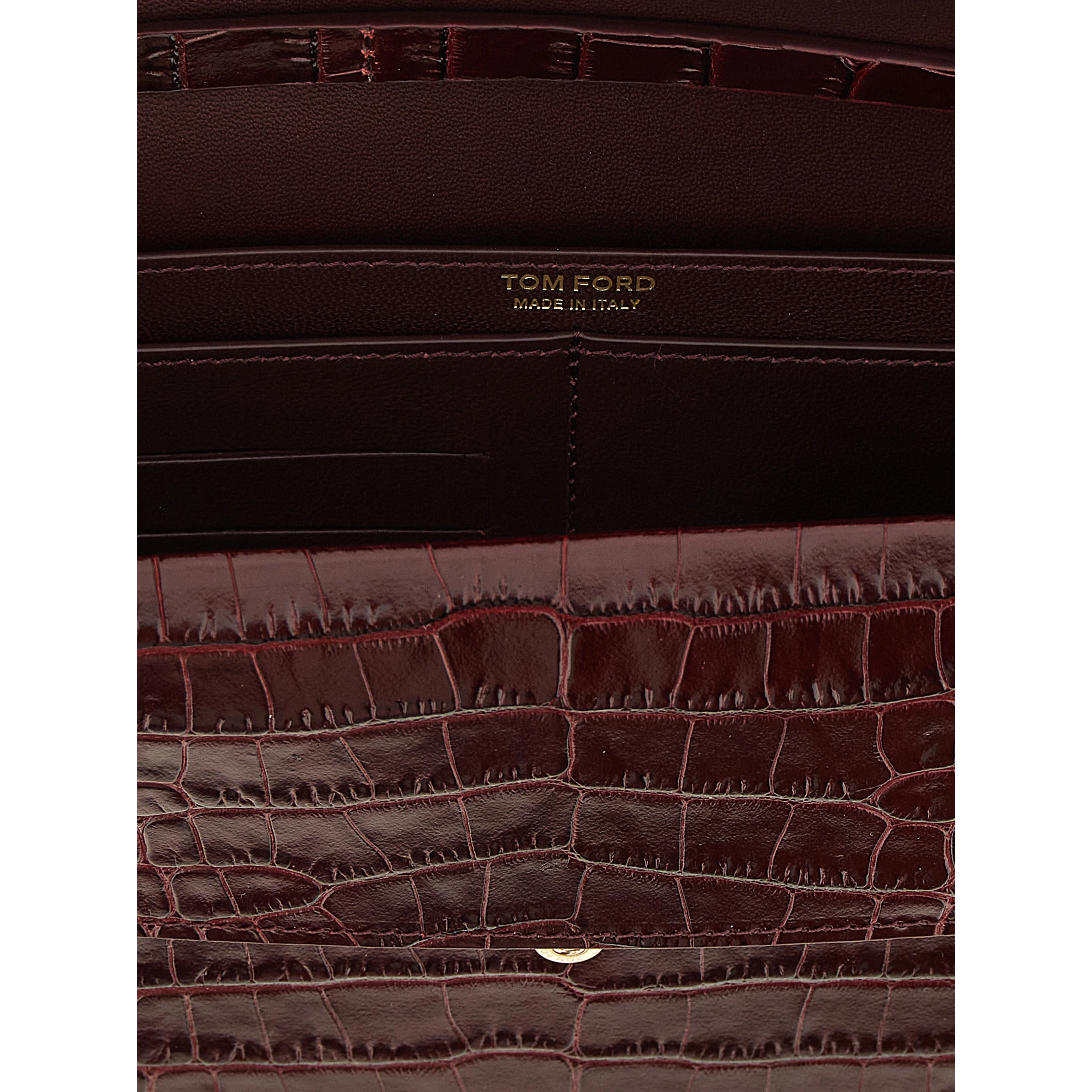 Bordeaux Calfskin Clutch Bag