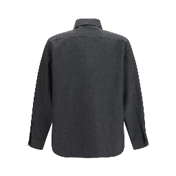 Gray Polyester Full-Length Jacket