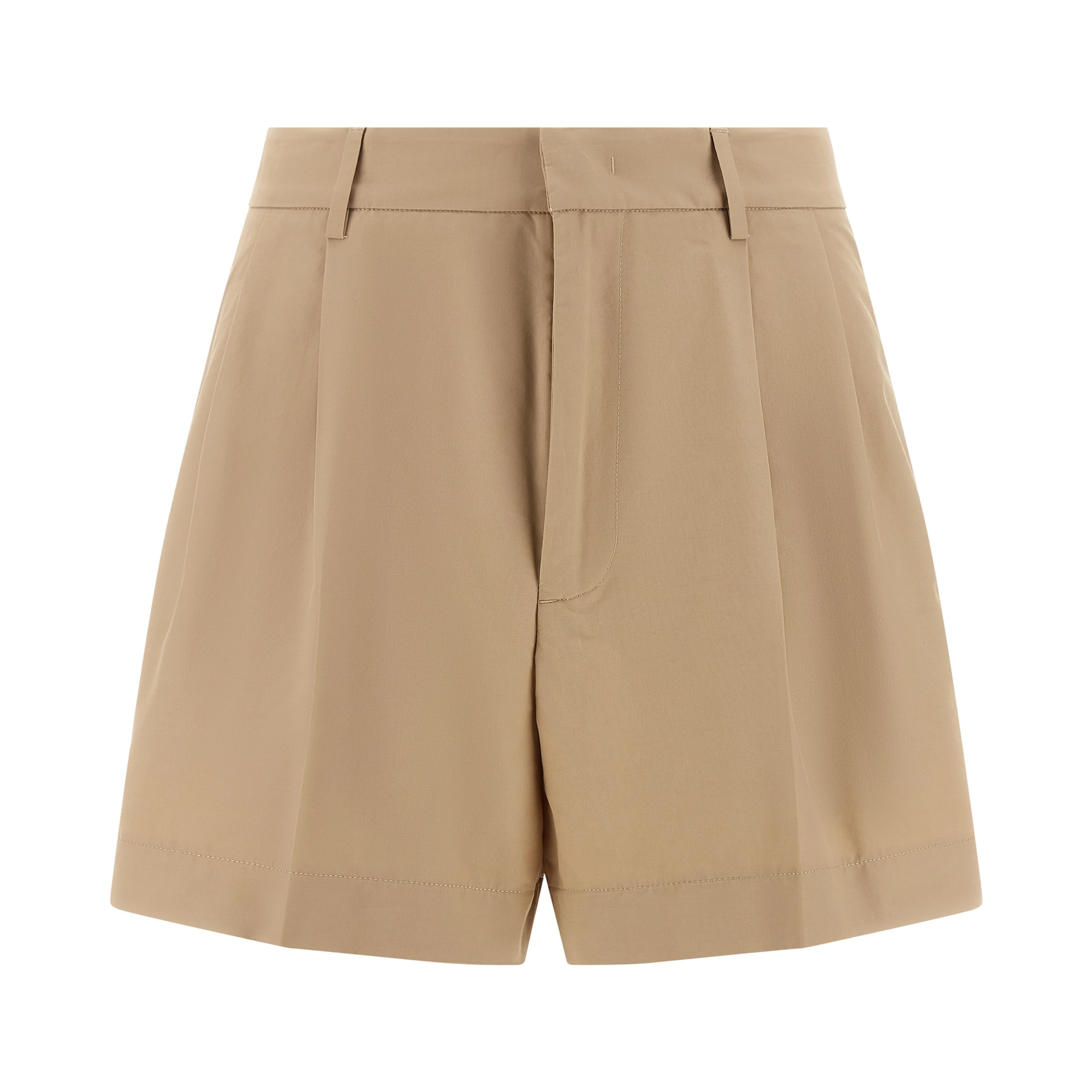 Brown Cotton Bermuda Shorts