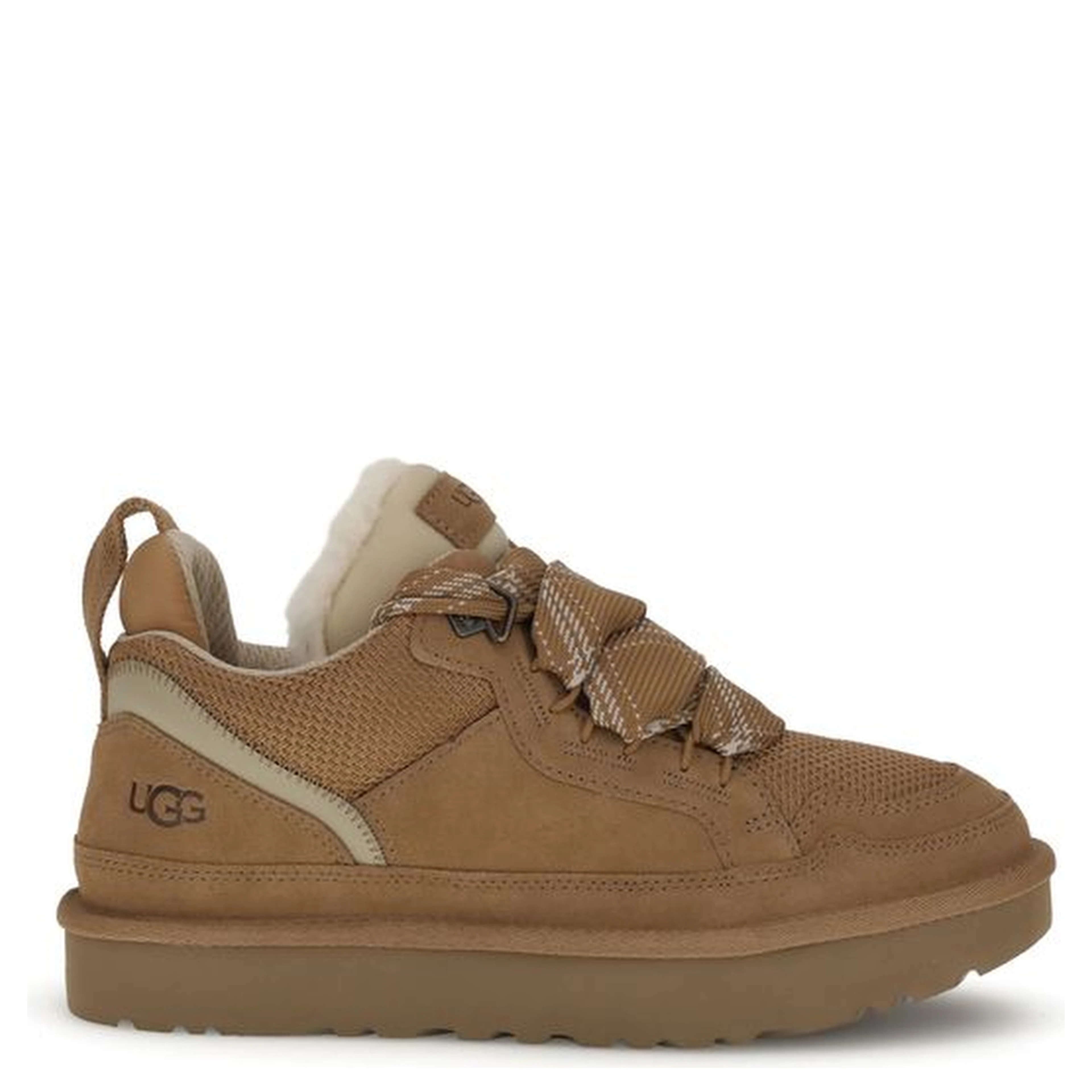 Brown Leather Platform Sneakers