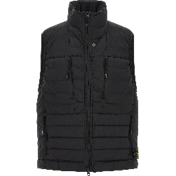 Black Polyamide Sleeveless Jacket