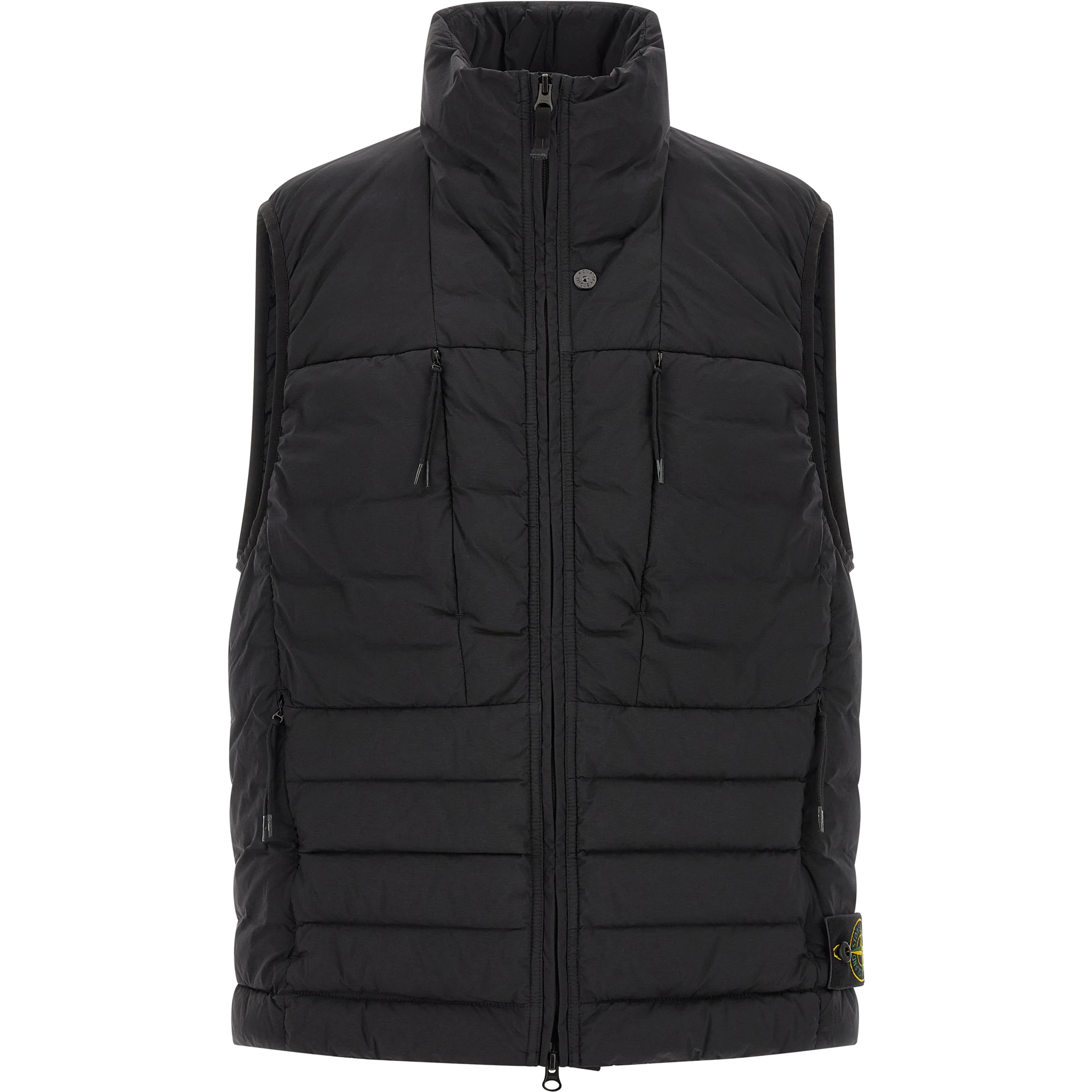 Black Polyamide Sleeveless Jacket