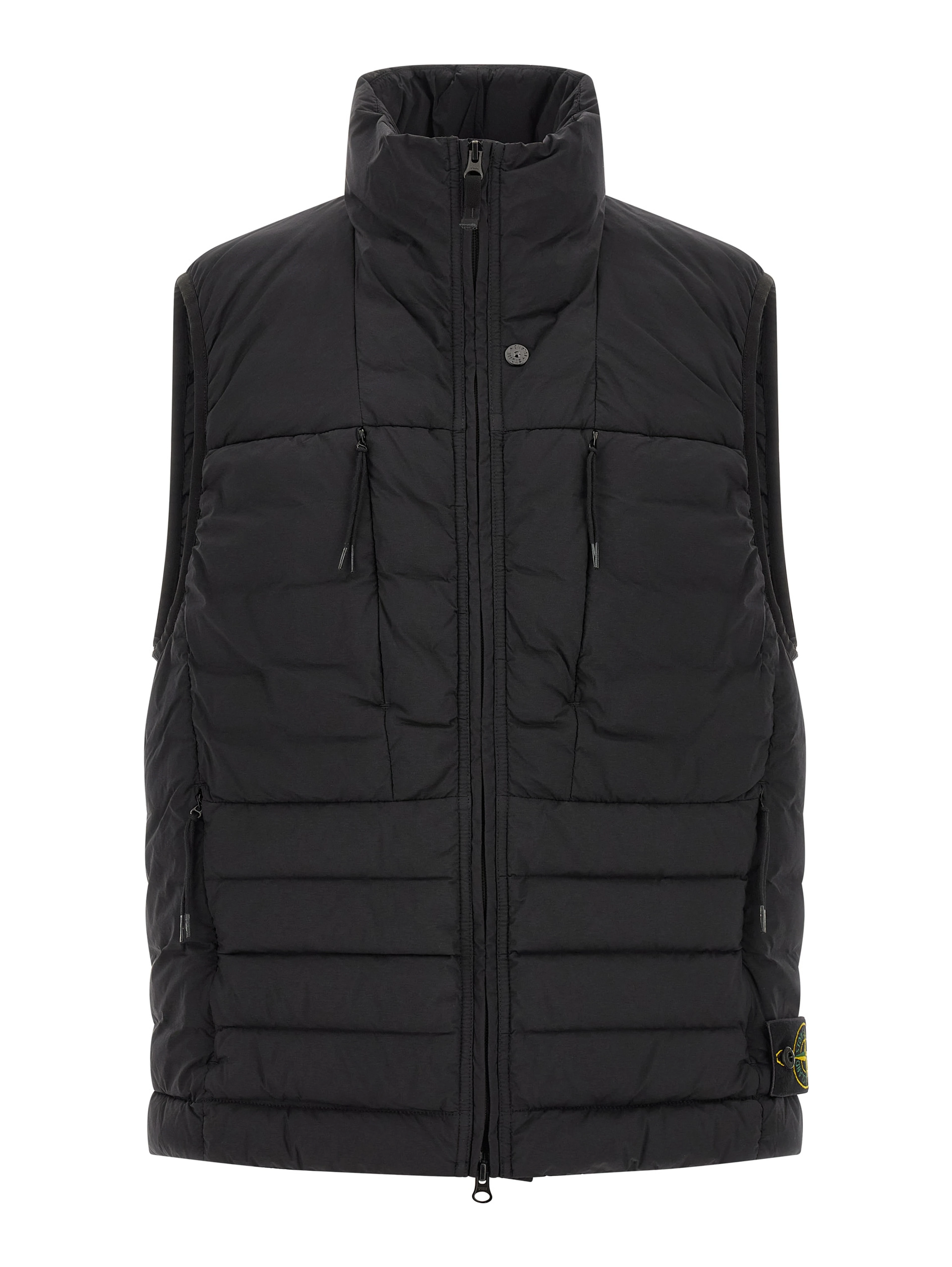 Black Polyamide Sleeveless Jacket