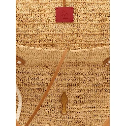 Beige Raffia Tote Bag