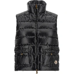 Black Polyamide Sleeveless Jacket