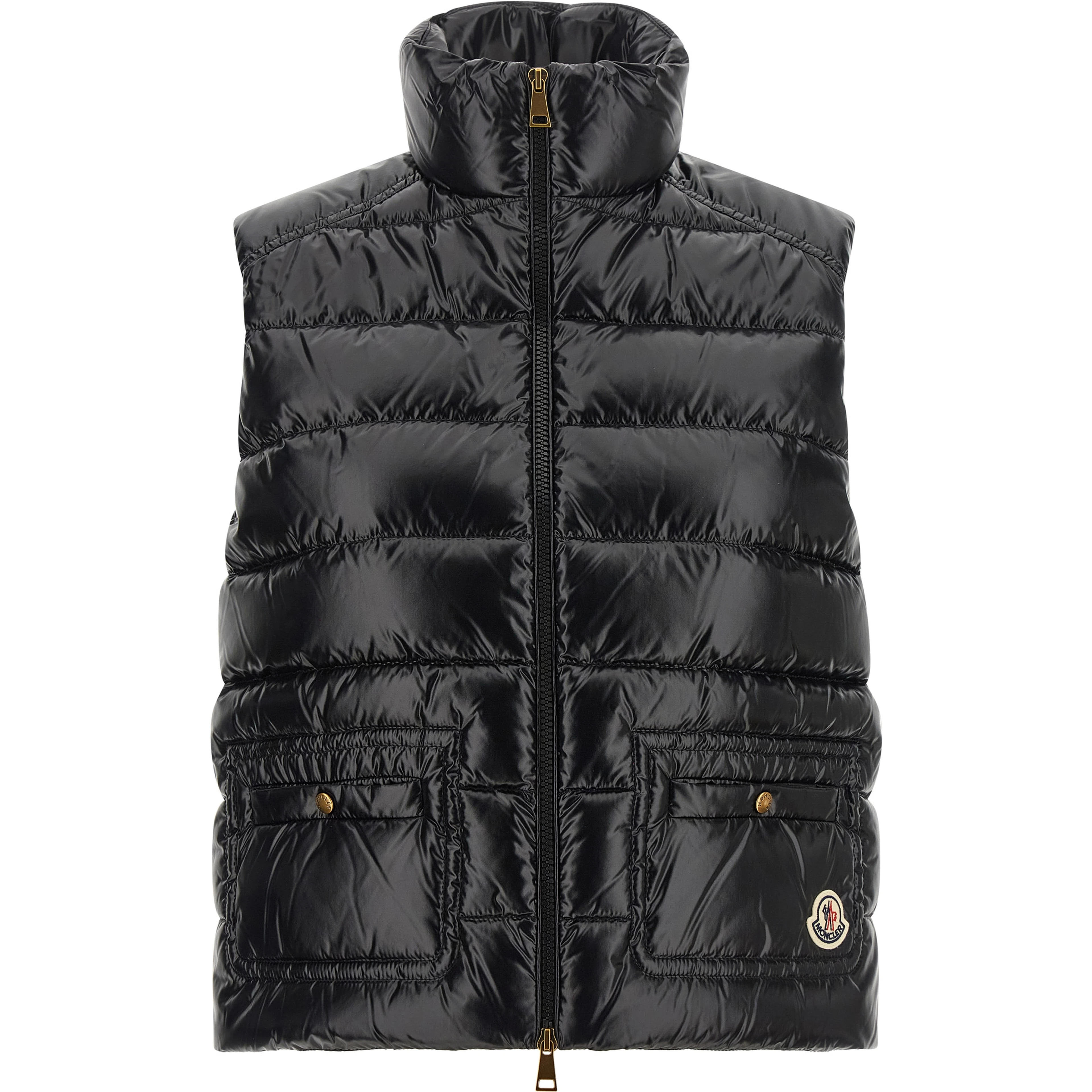 Black Polyamide Sleeveless Jacket