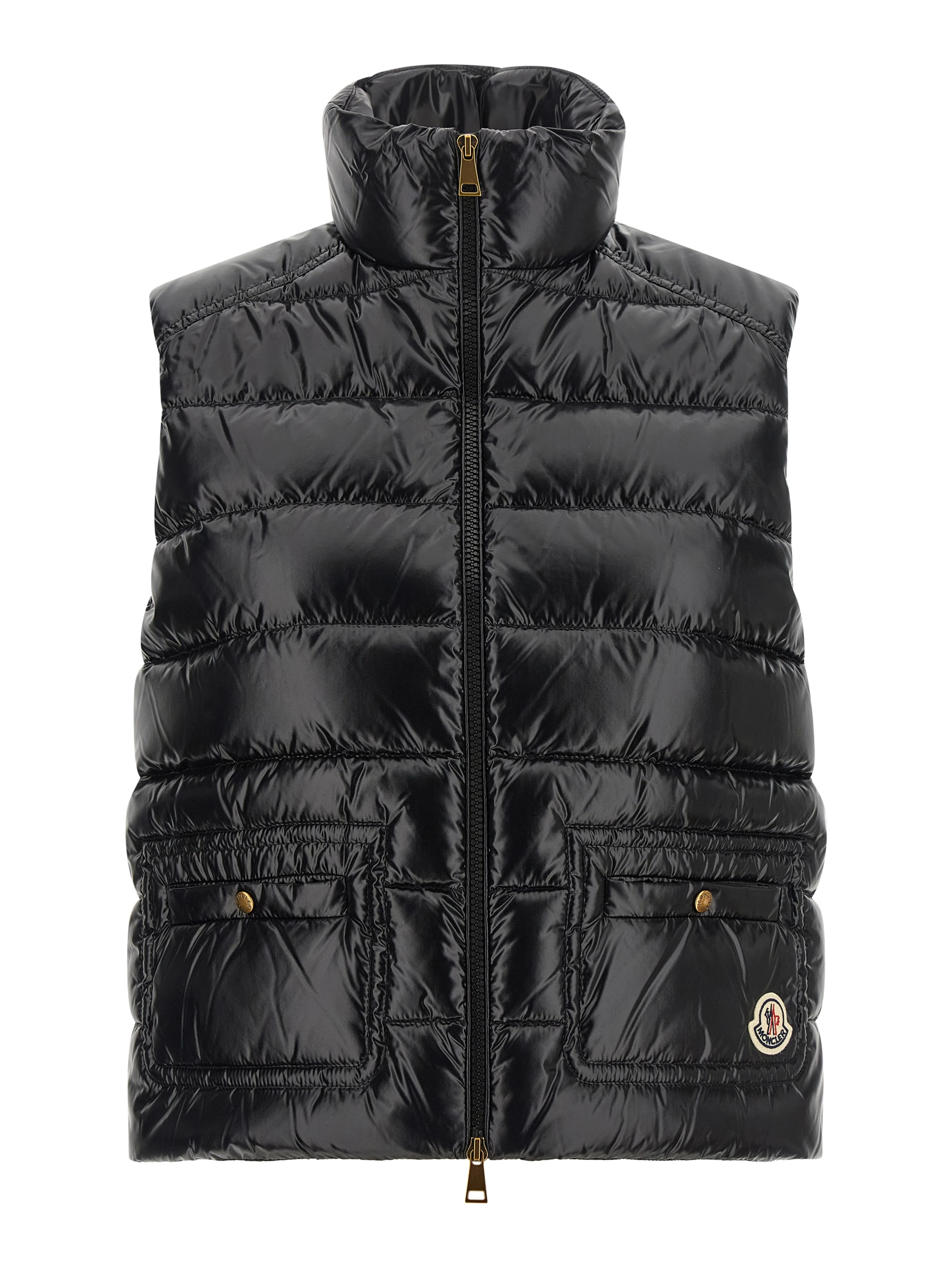 Black Polyamide Sleeveless Jacket