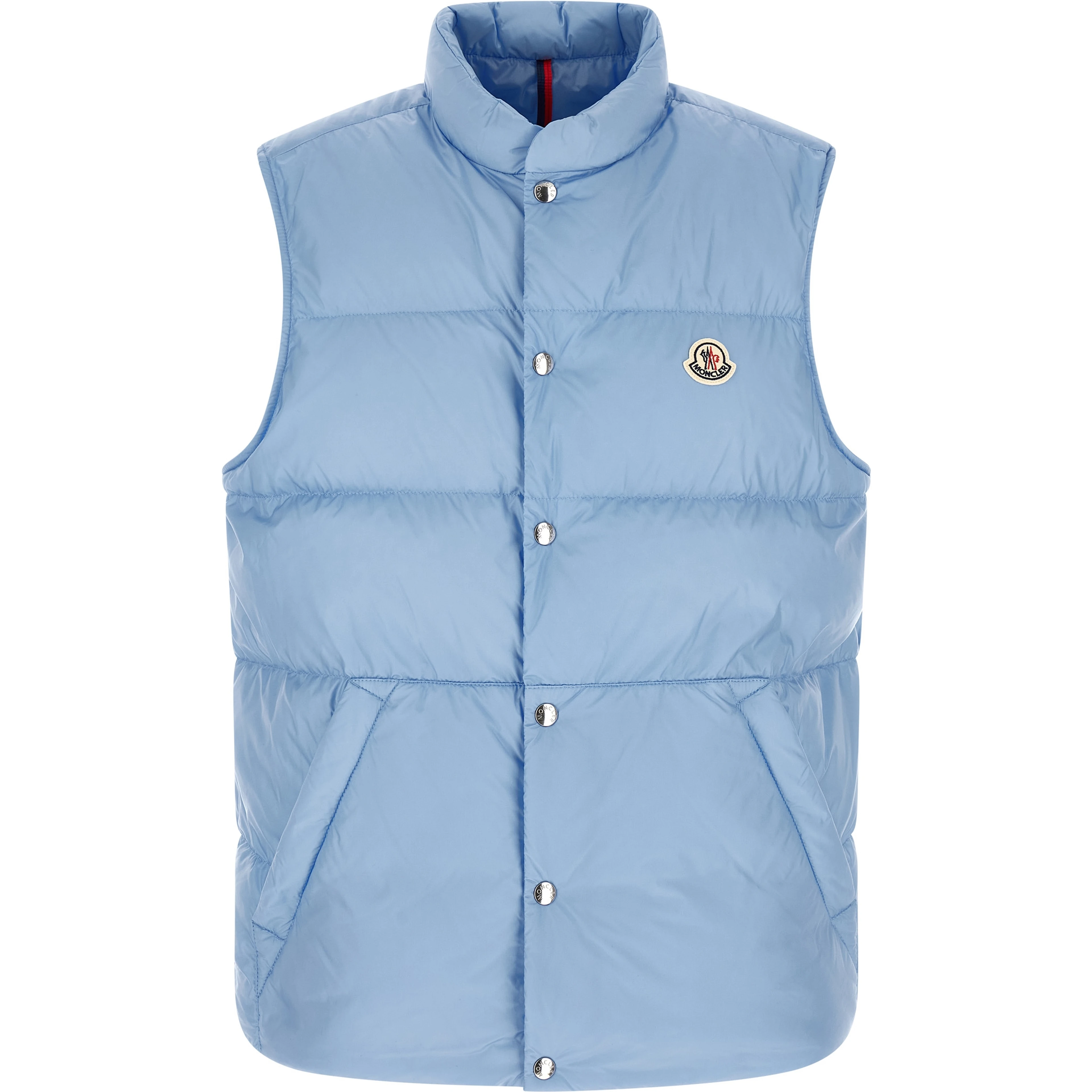 Blue Polyamide Sleeveless Jacket