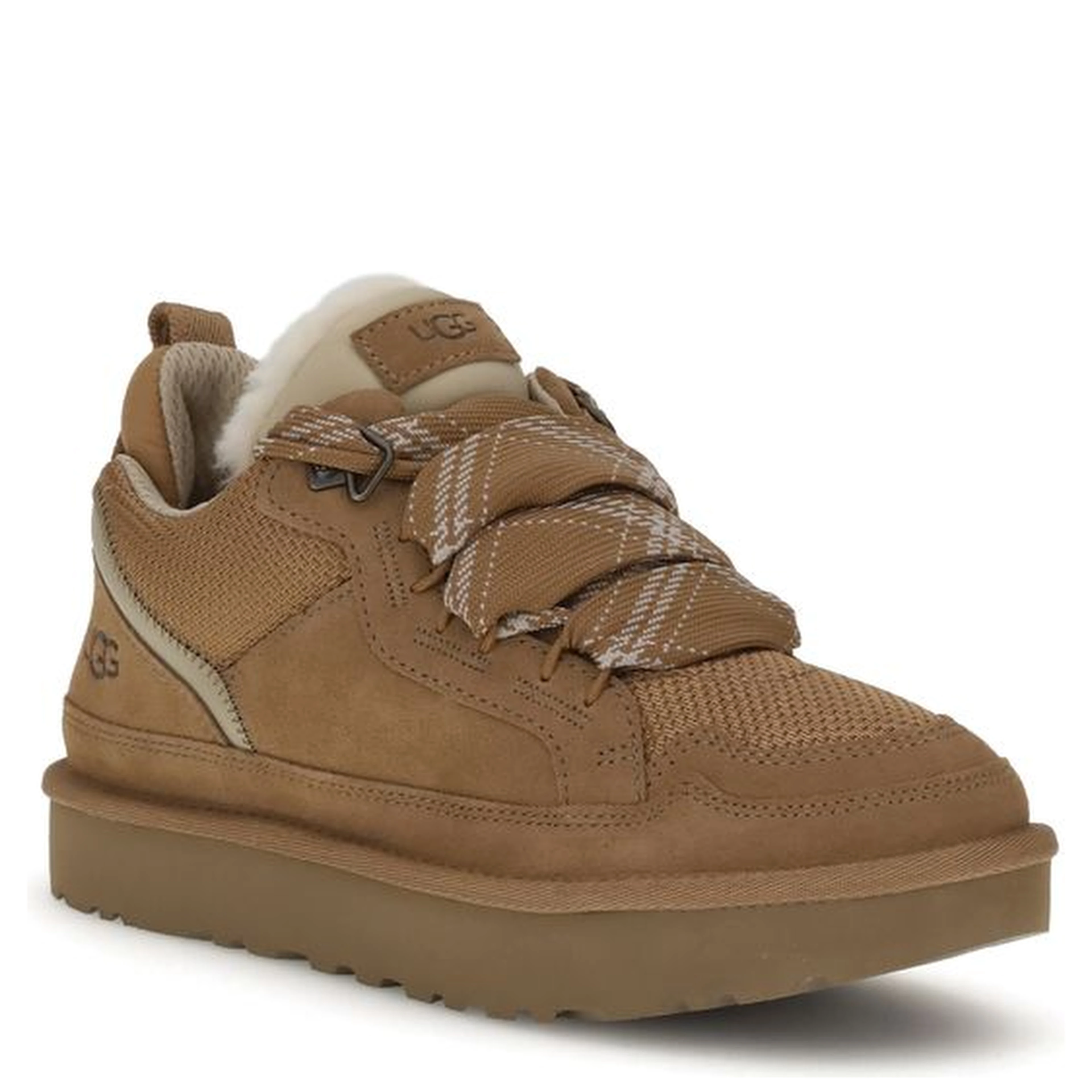 Brown Leather Platform Sneakers