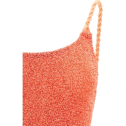 Orange Polyamide One-Piece Swimsuit