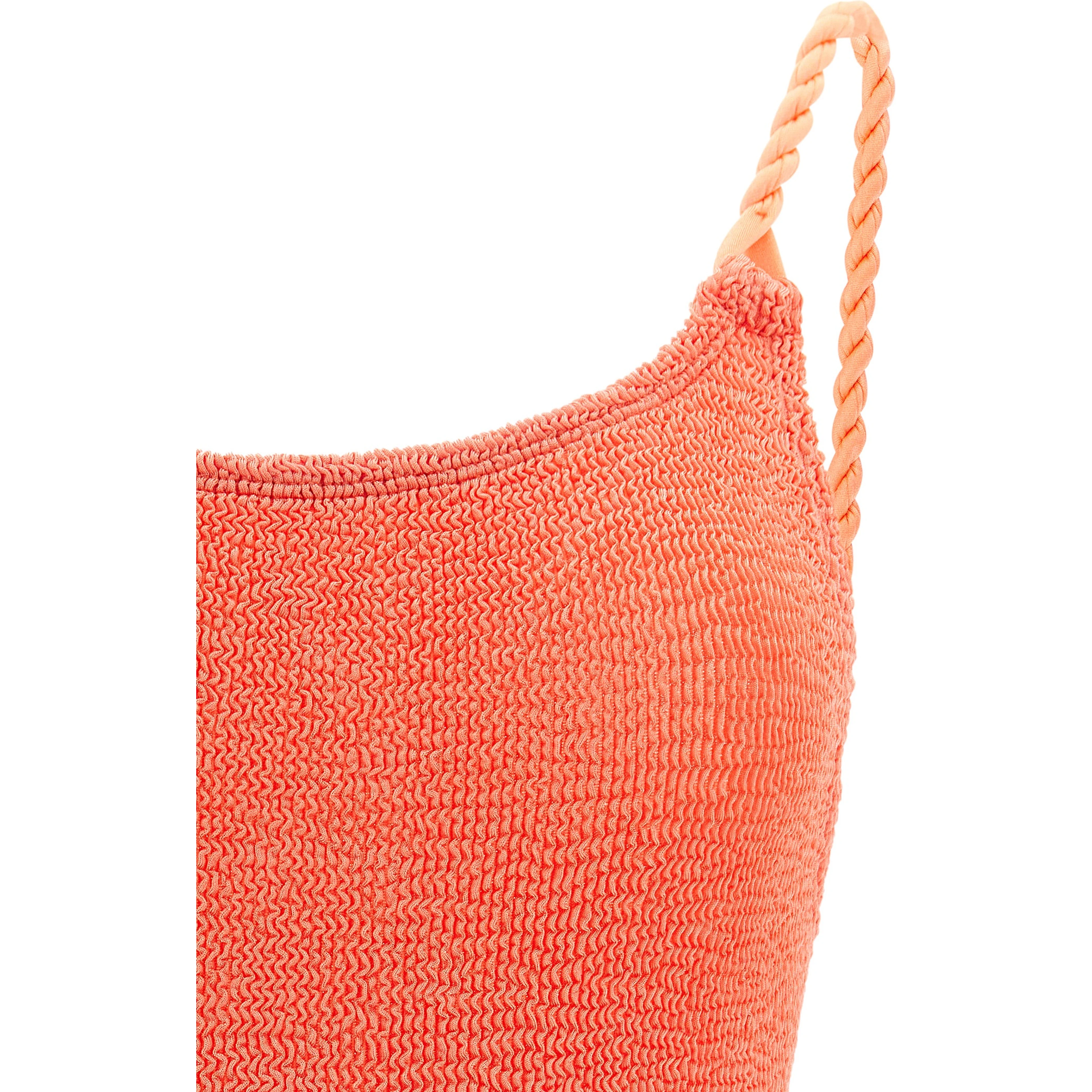Orange Polyamide One-Piece Swimsuit