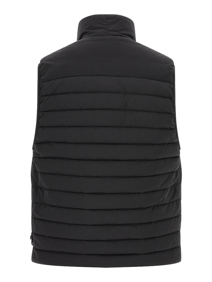 Black Polyamide Sleeveless Jacket
