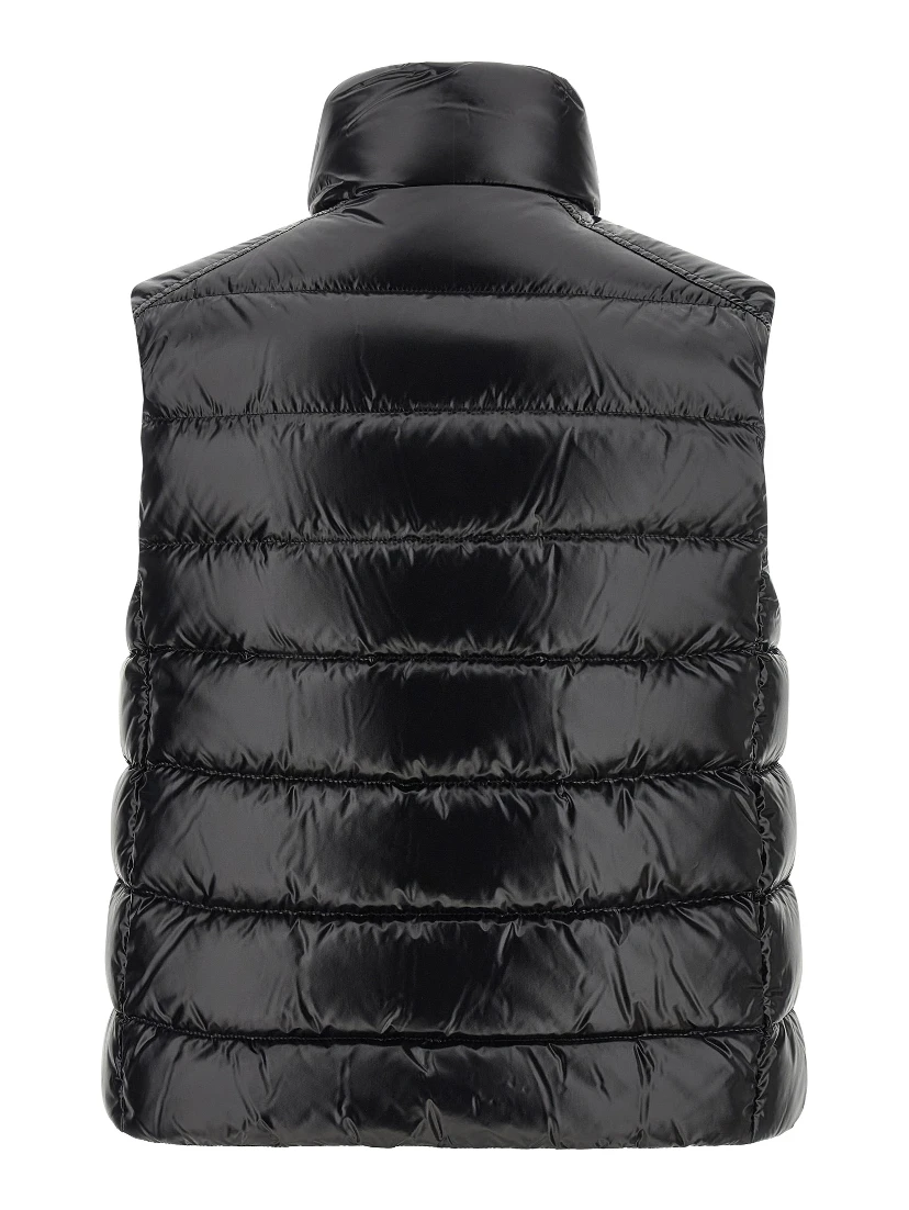 Black Polyamide Sleeveless Jacket