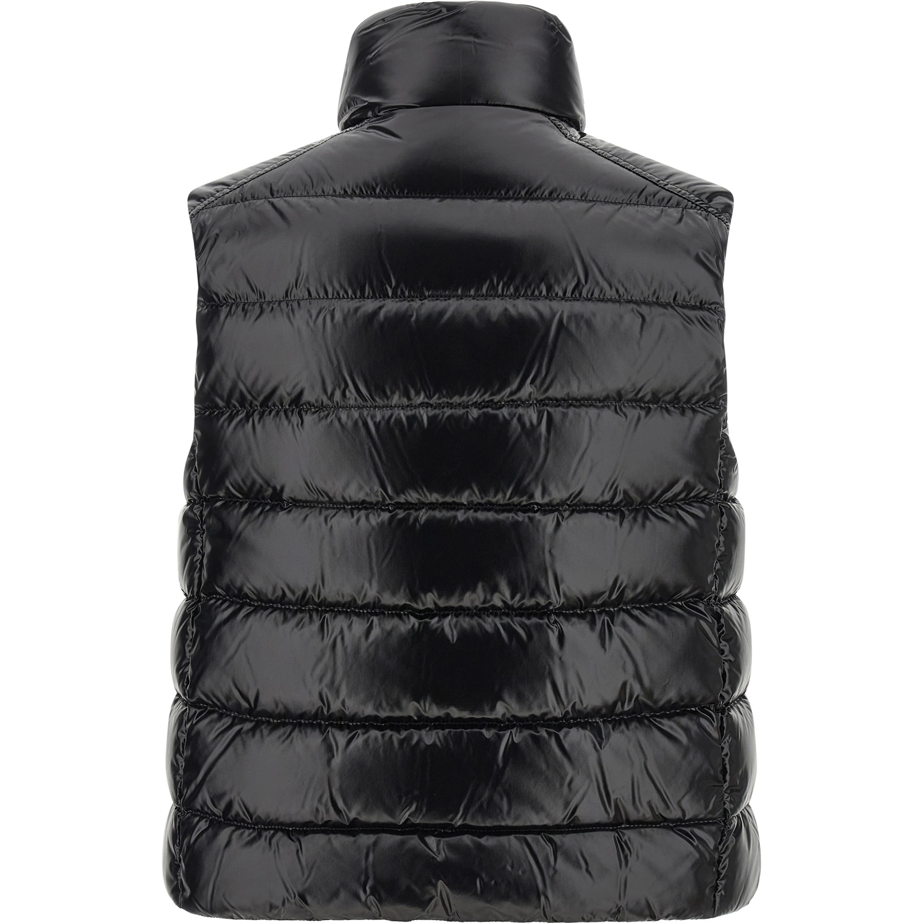 Black Polyamide Sleeveless Jacket