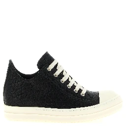 Bicolor Lamb Leather Low Top Sneakers
