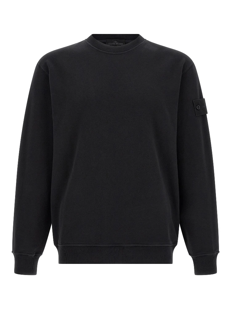 Black Cotton Sweatshirt
