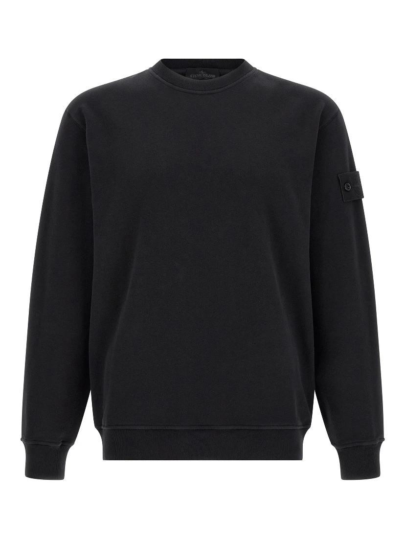 Black Cotton Sweatshirt