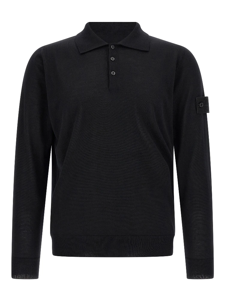 Black Virgin Wool Cardigan