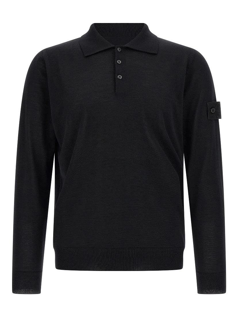 Black Virgin Wool Cardigan